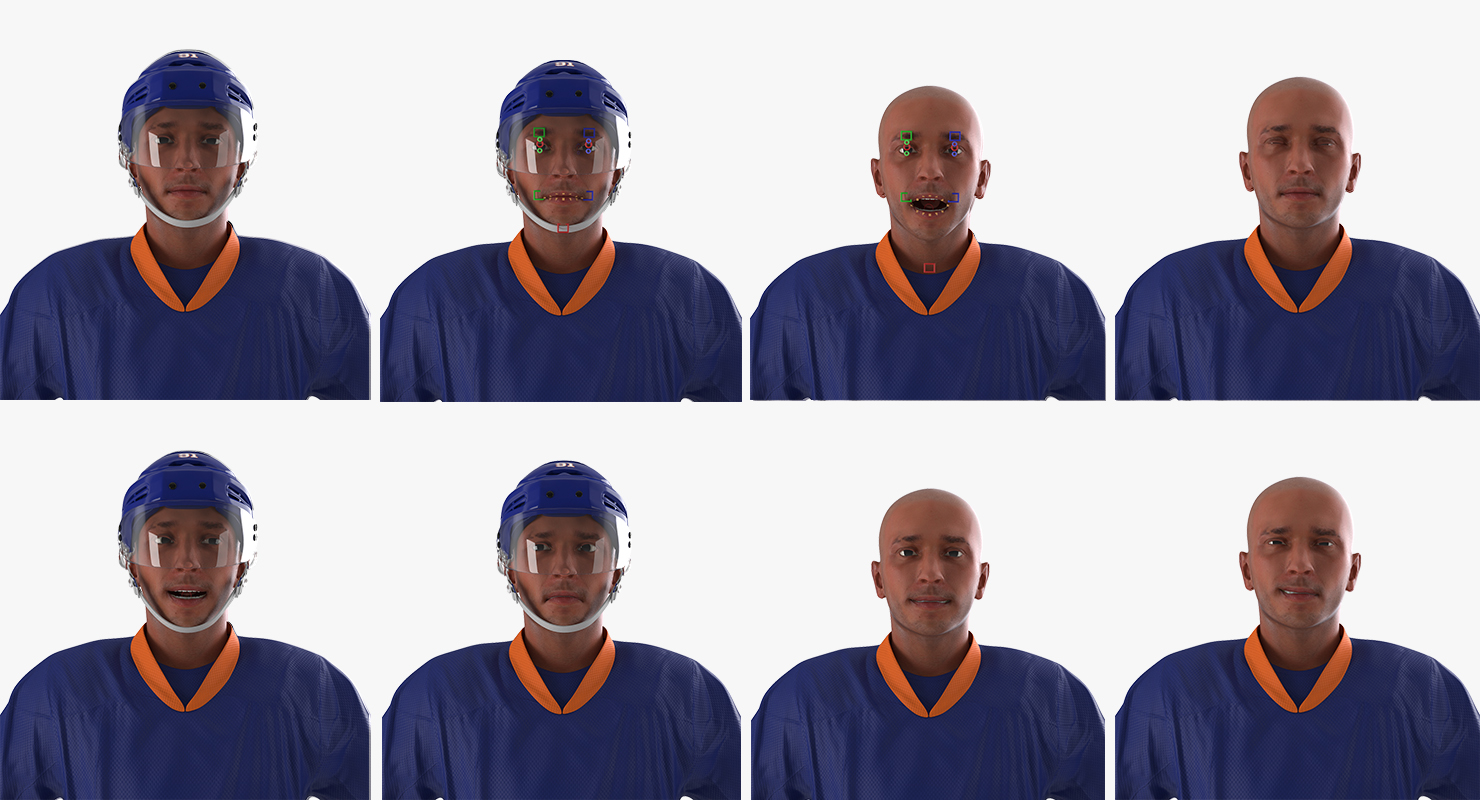 3D model Hockey Player Generic 5 Rigged