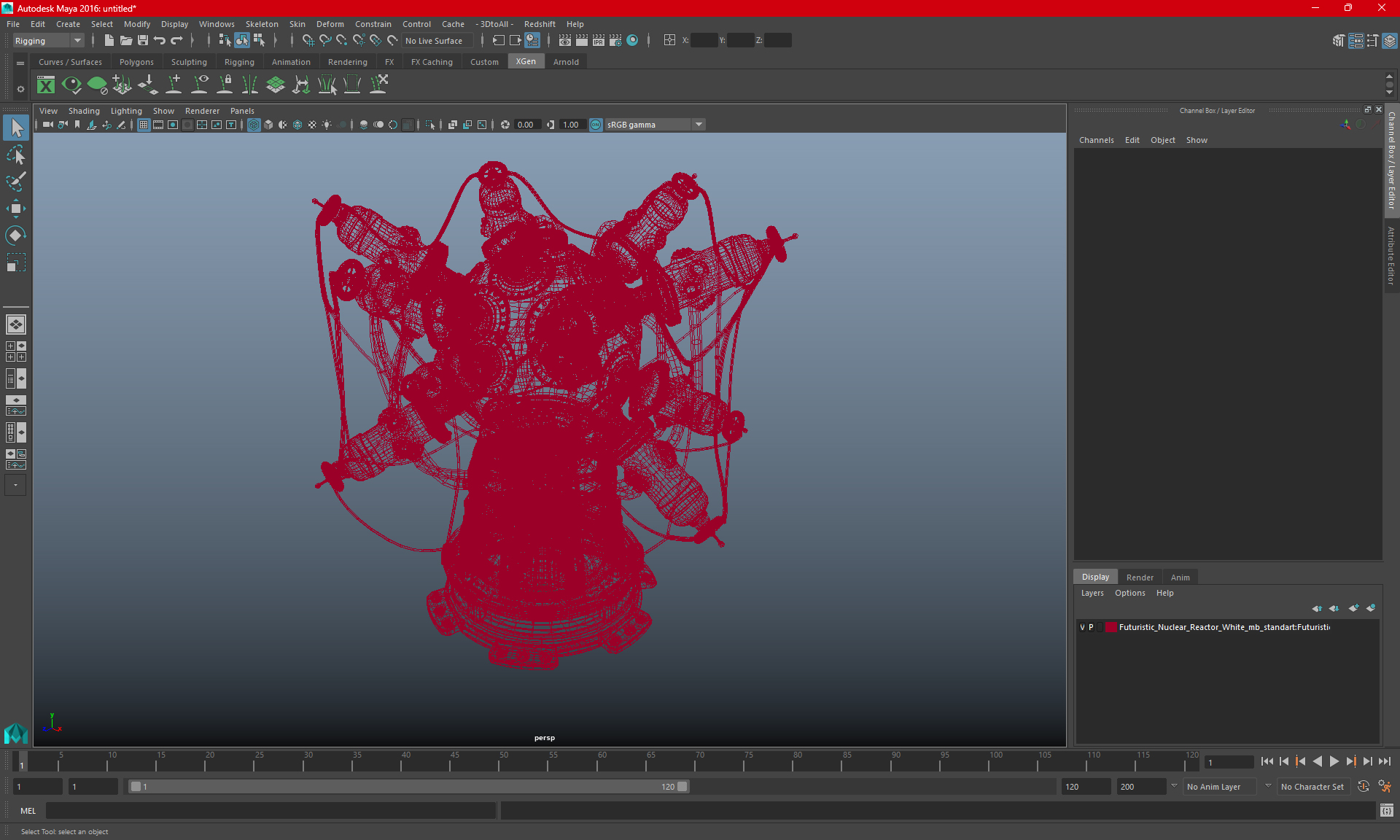 Sci-Fi Nuclear Reactor Dark 3D