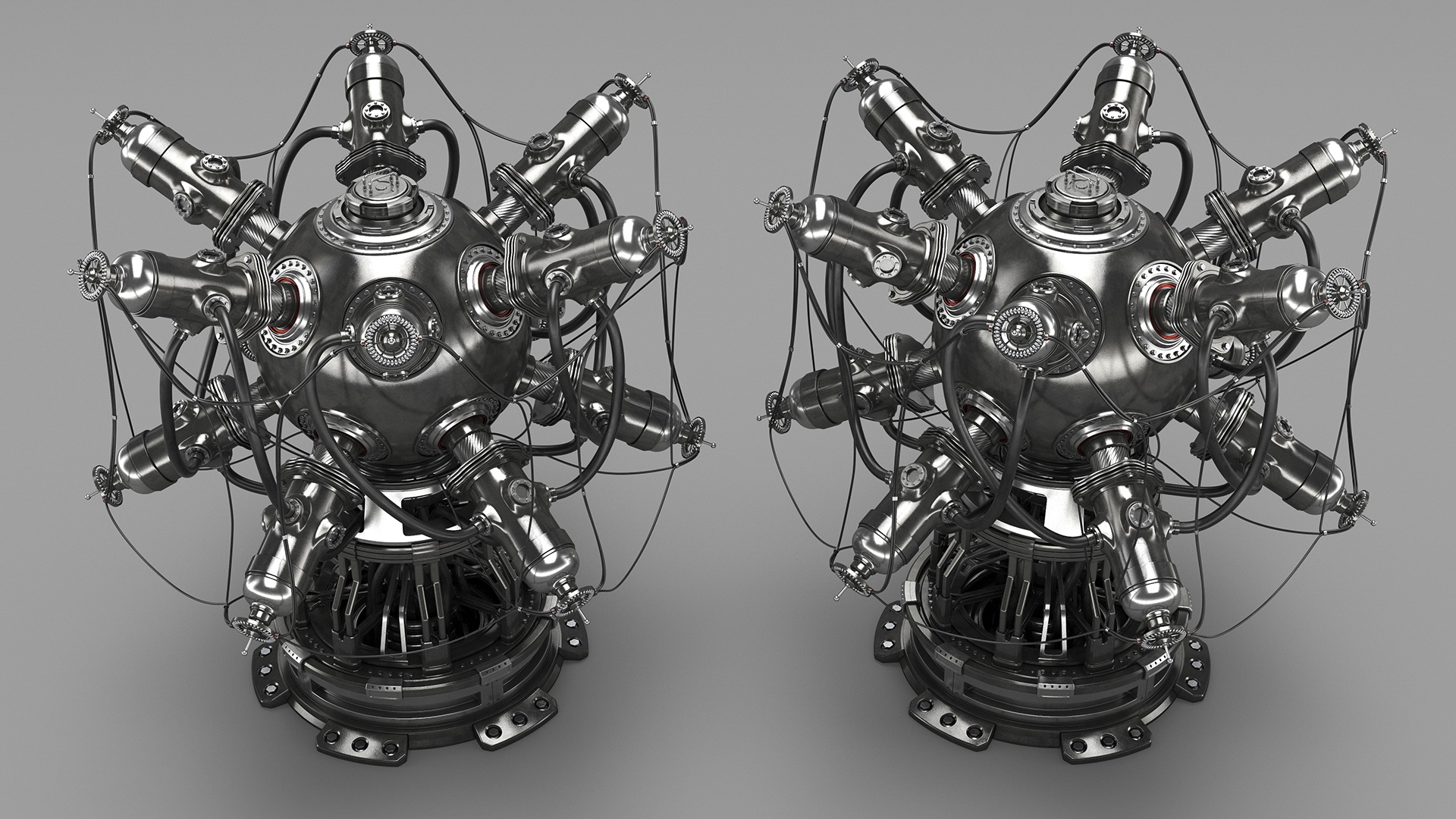 Sci-Fi Nuclear Reactor Dark 3D