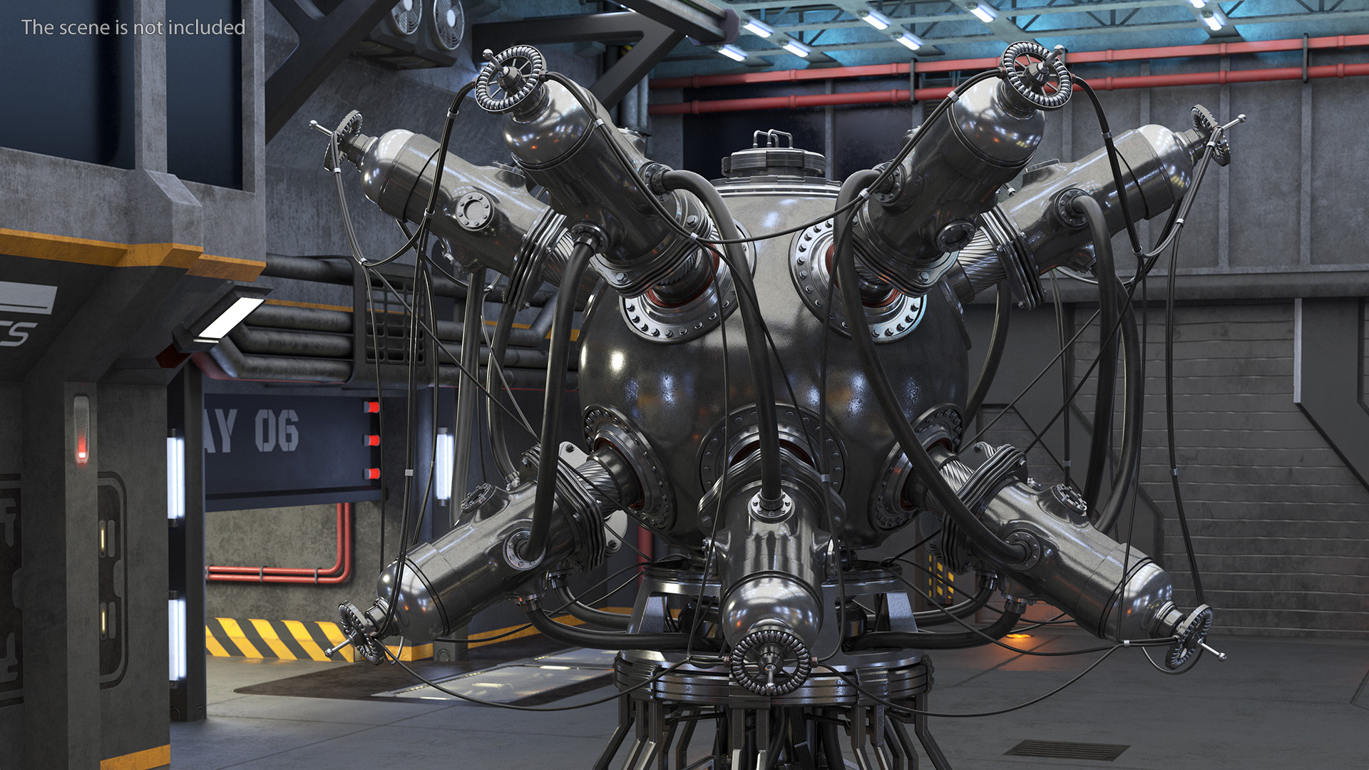 Sci-Fi Nuclear Reactor Dark 3D