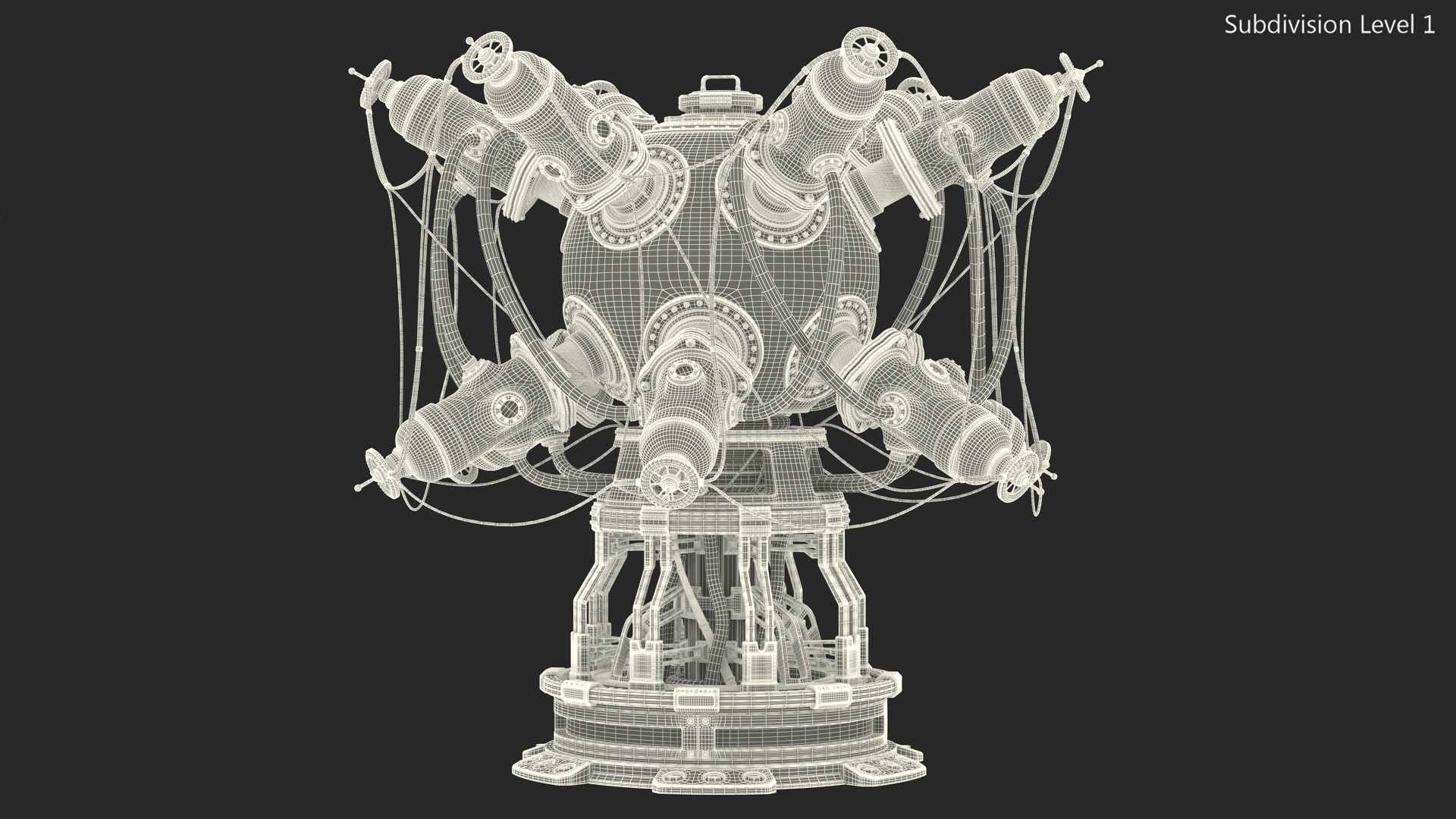 Sci-Fi Nuclear Reactor Dark 3D