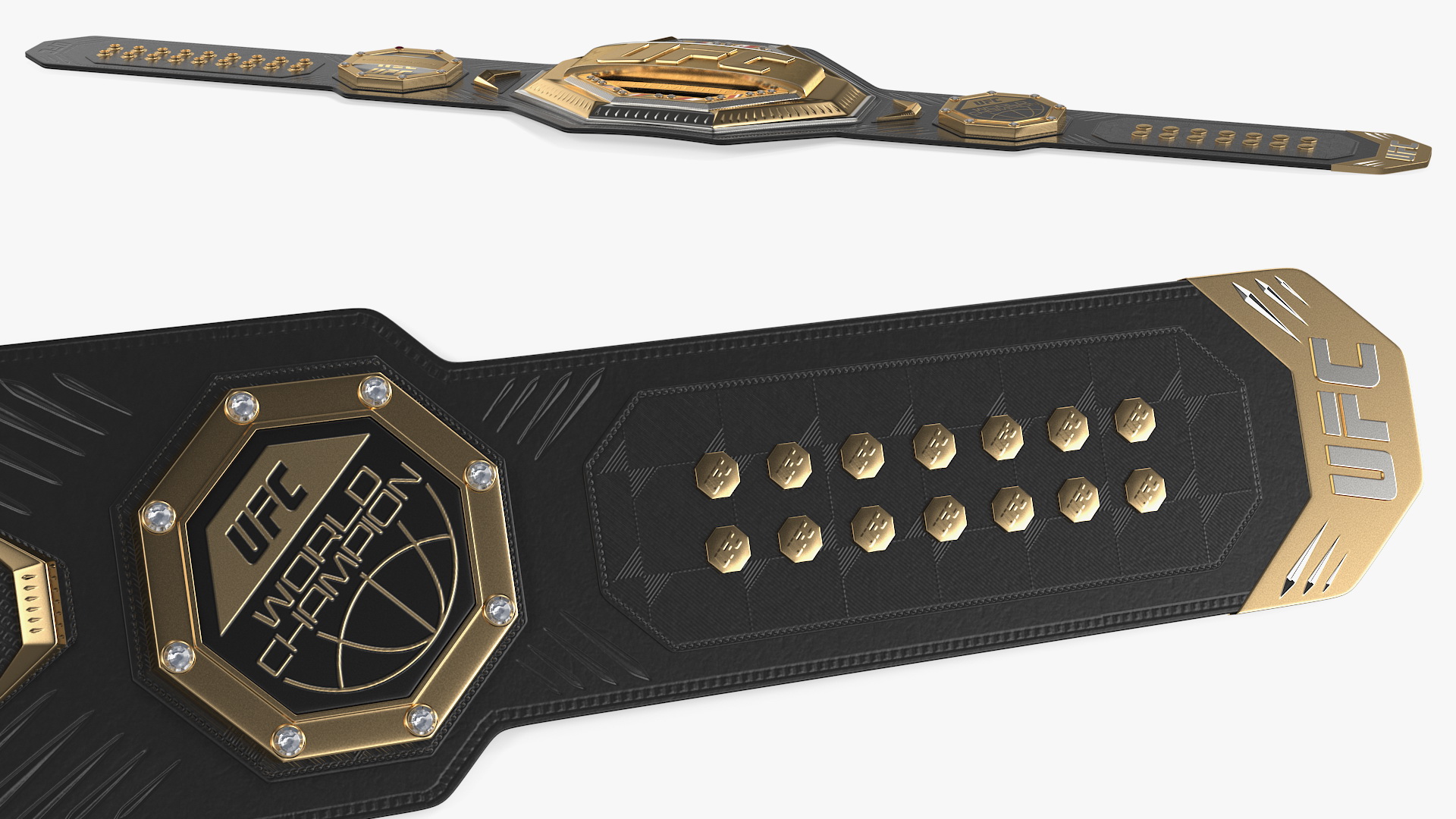 UFC Legacy Championship Belt Lies on Floor 3D