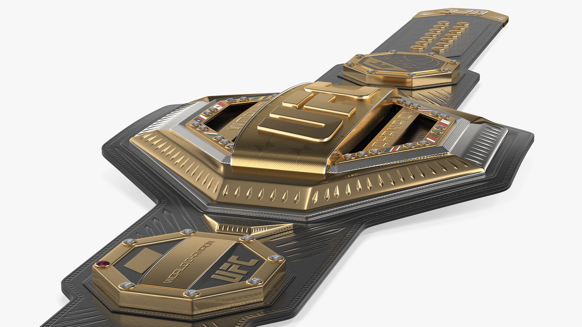 UFC Legacy Championship Belt Lies on Floor 3D