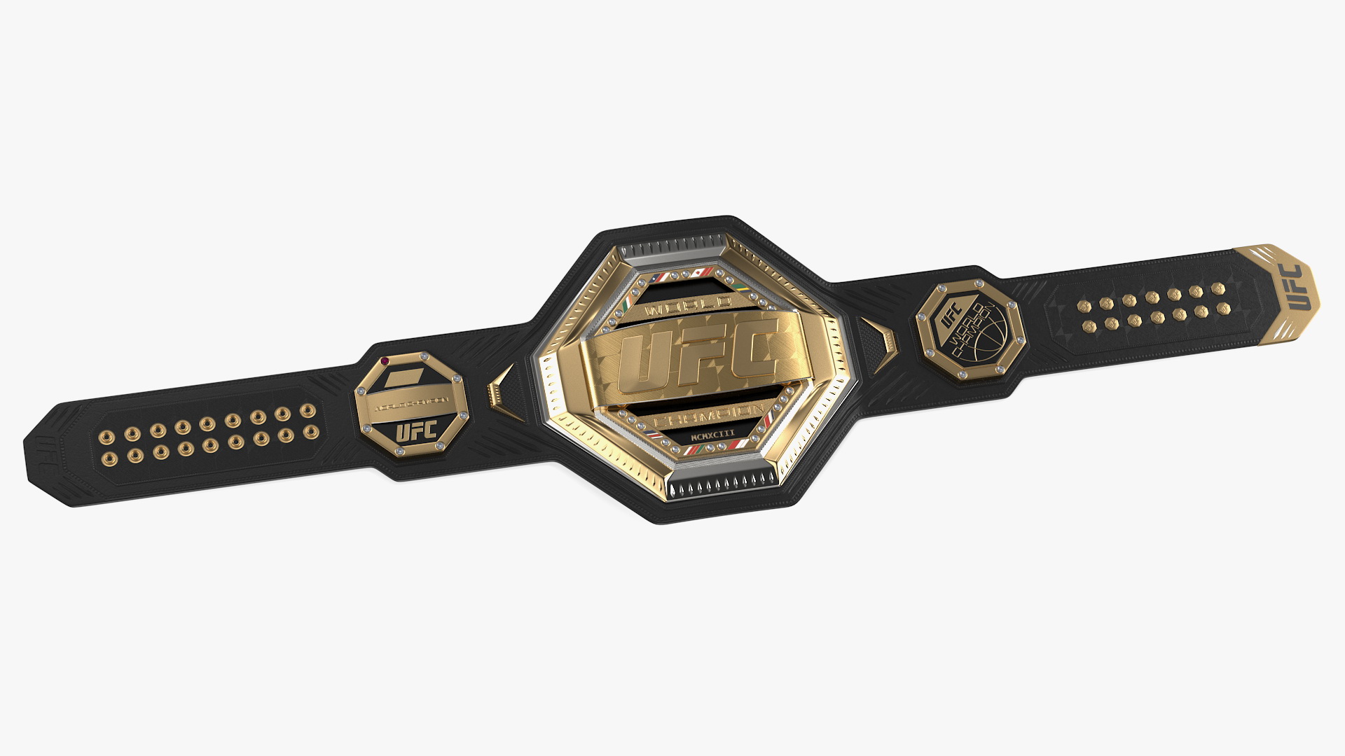 UFC Legacy Championship Belt Lies on Floor 3D