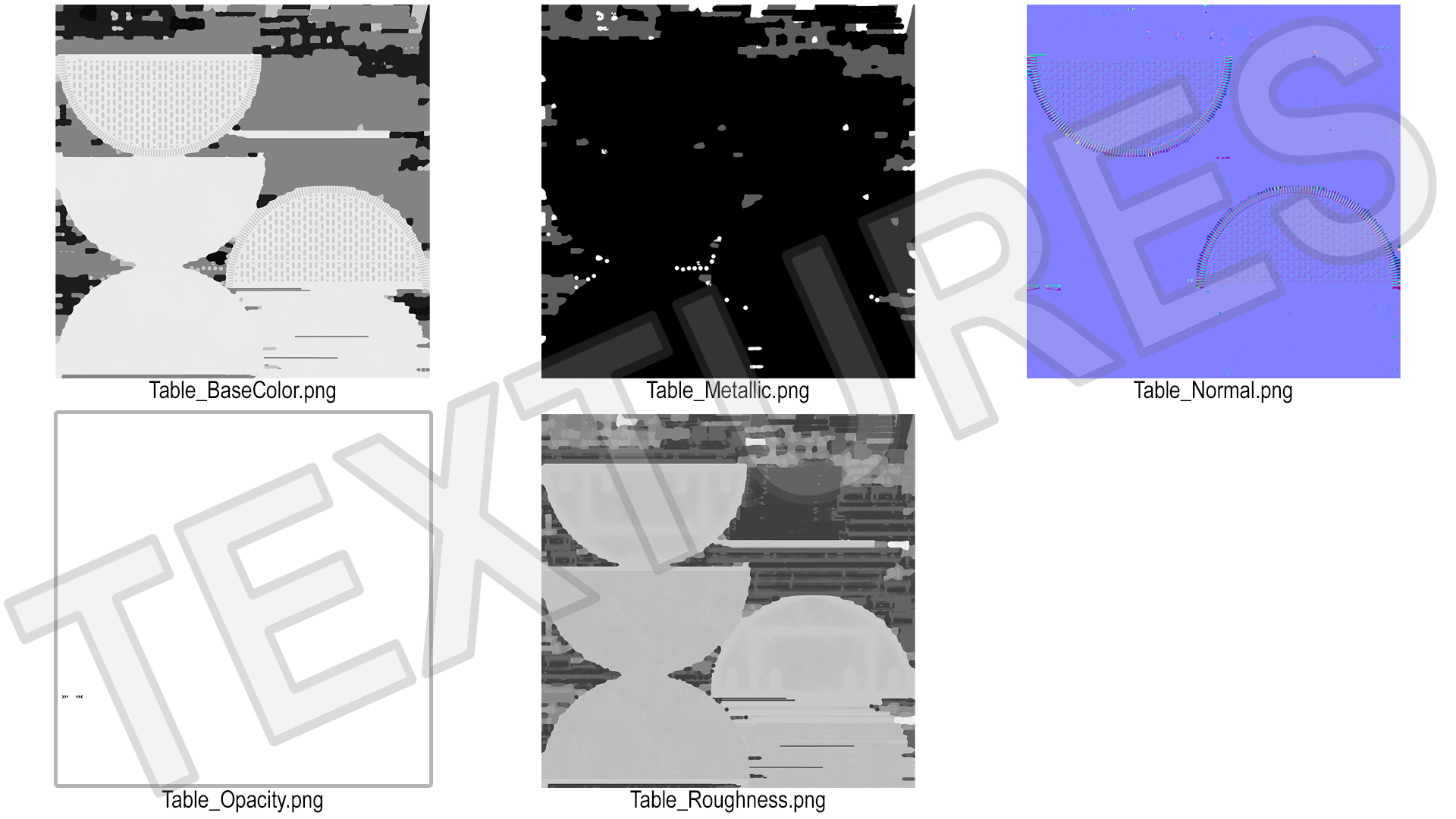 Round Folding Table White Unfolded 3D model