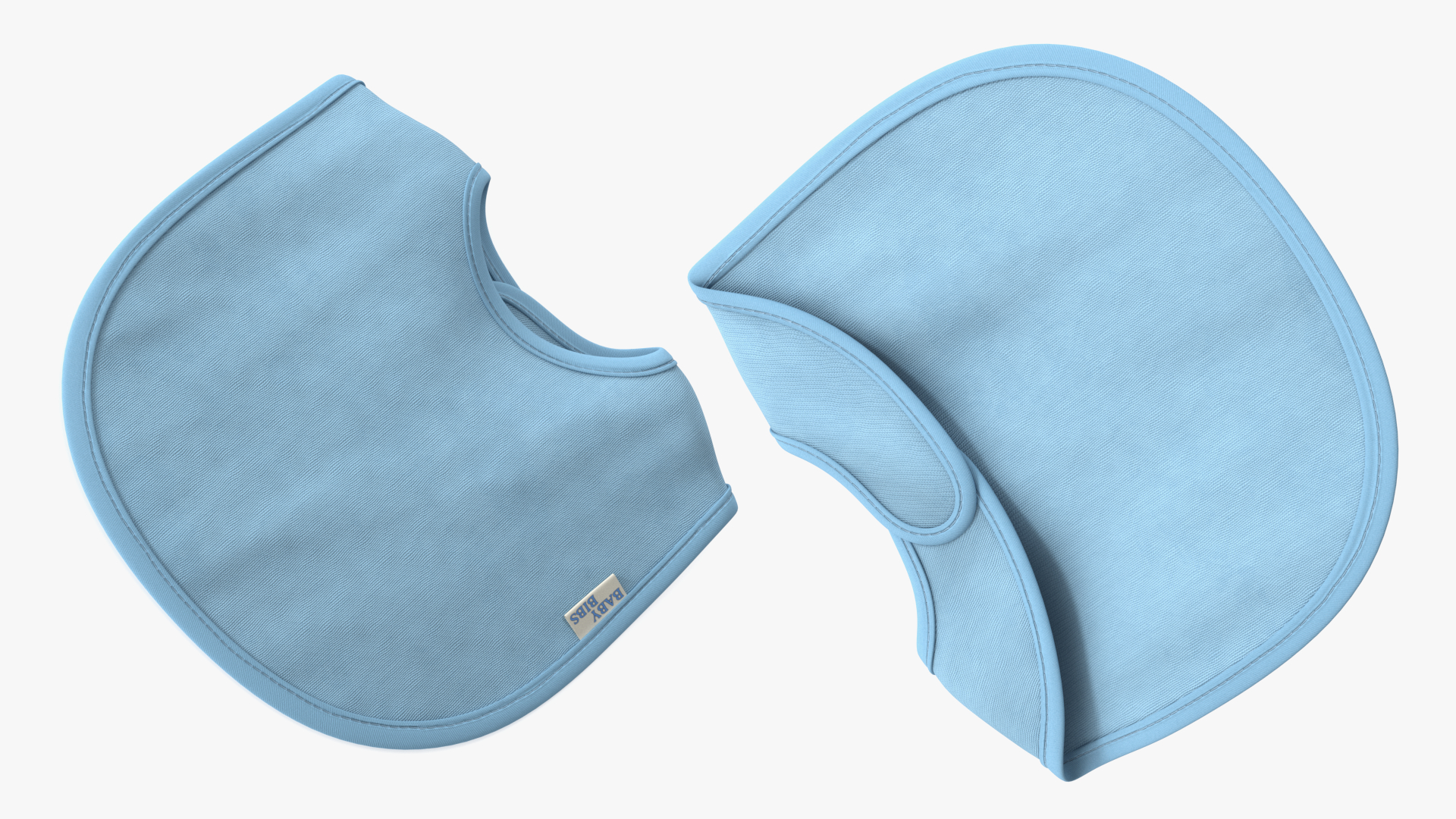 3D Blue Baby Bib model