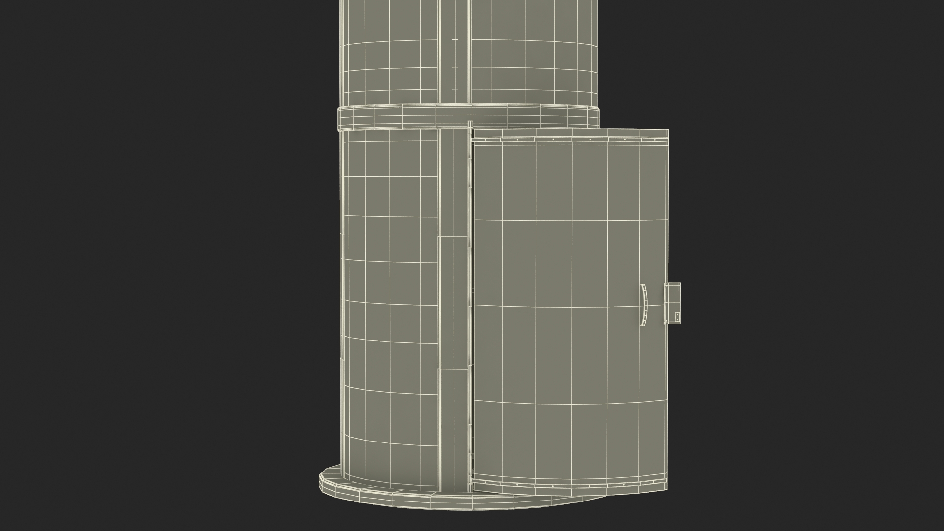 3D Mini Glass Elevator Red model