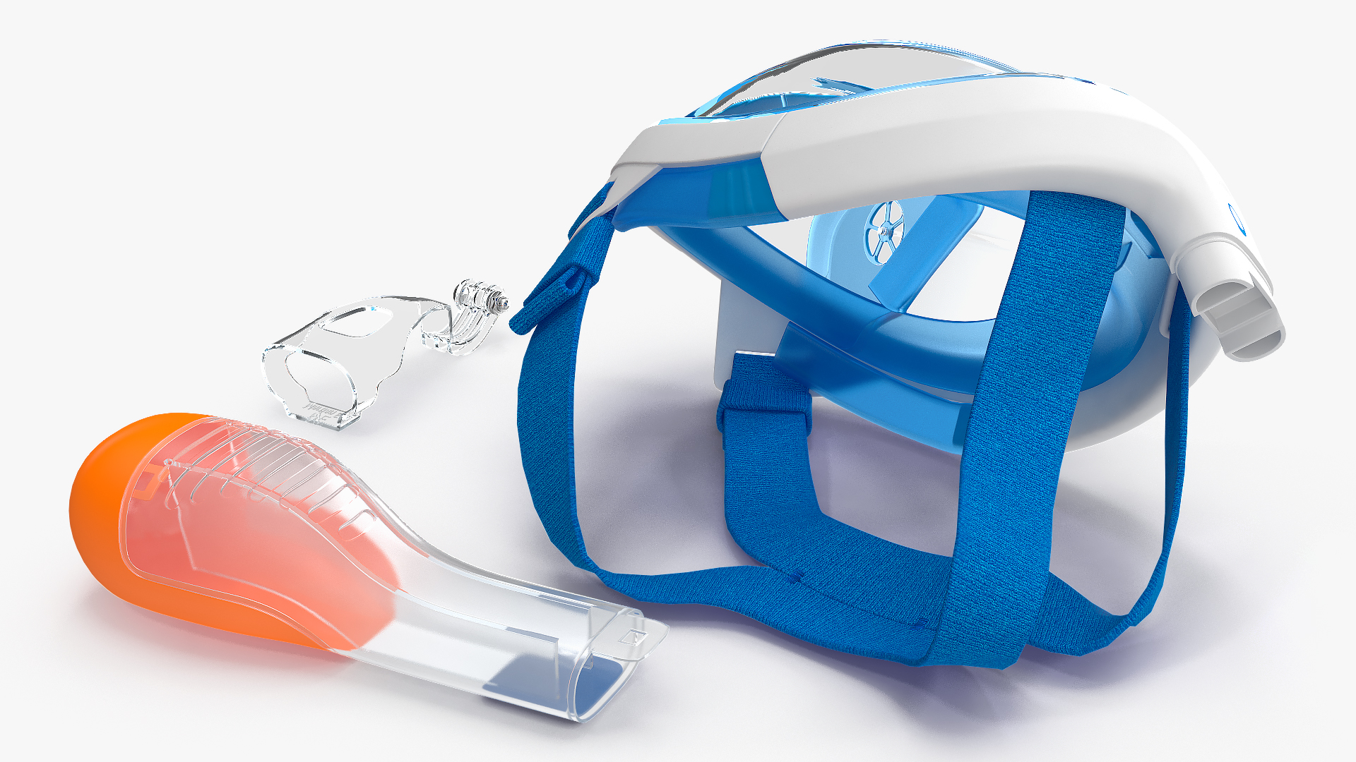 3D Lying Tribord Subea Easybreath Full Face Snorkel Mask model
