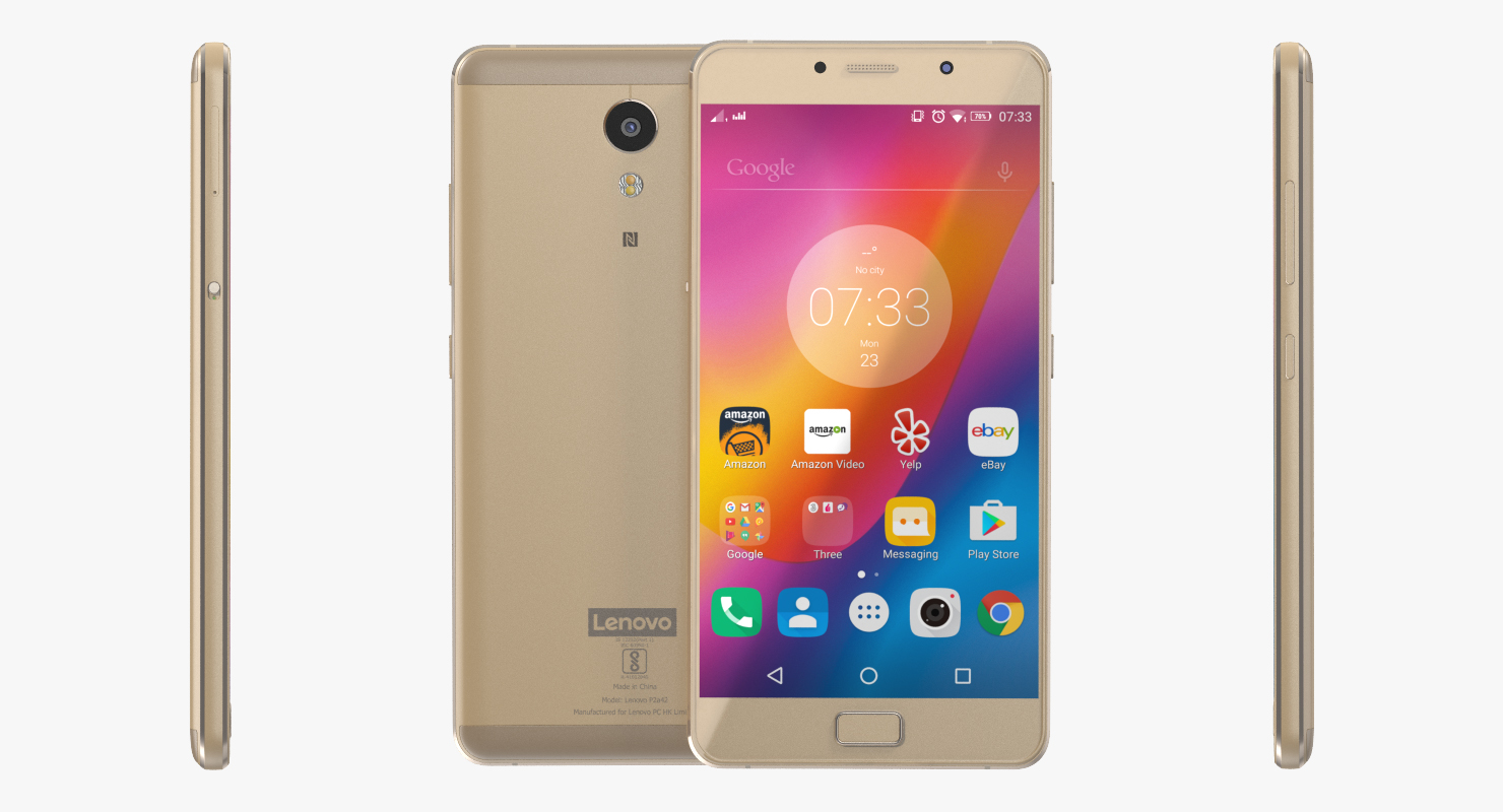 Lenovo P2 Champagne Gold 3D model
