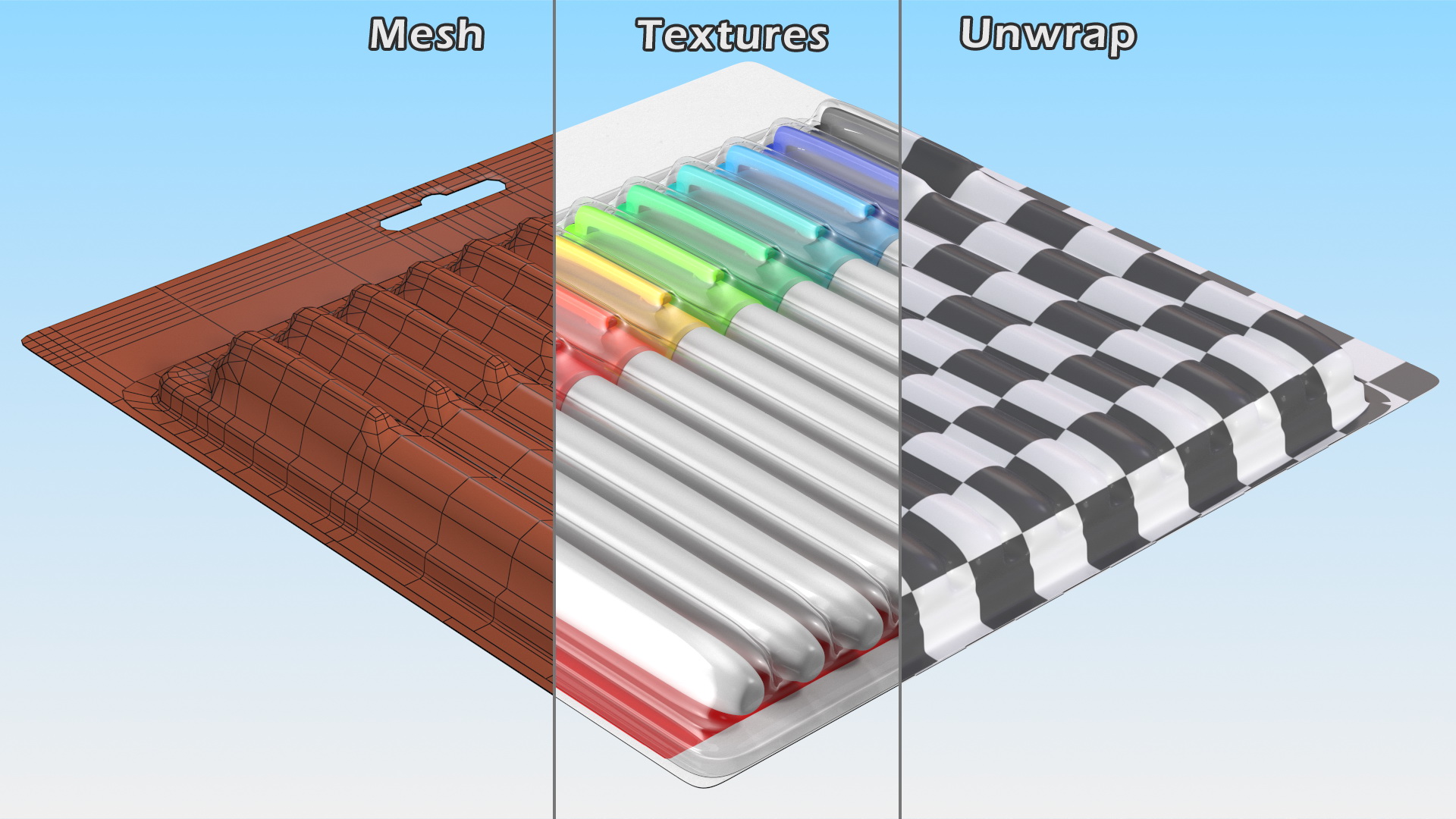 3D Permanent Markers 12 Assorted Colors