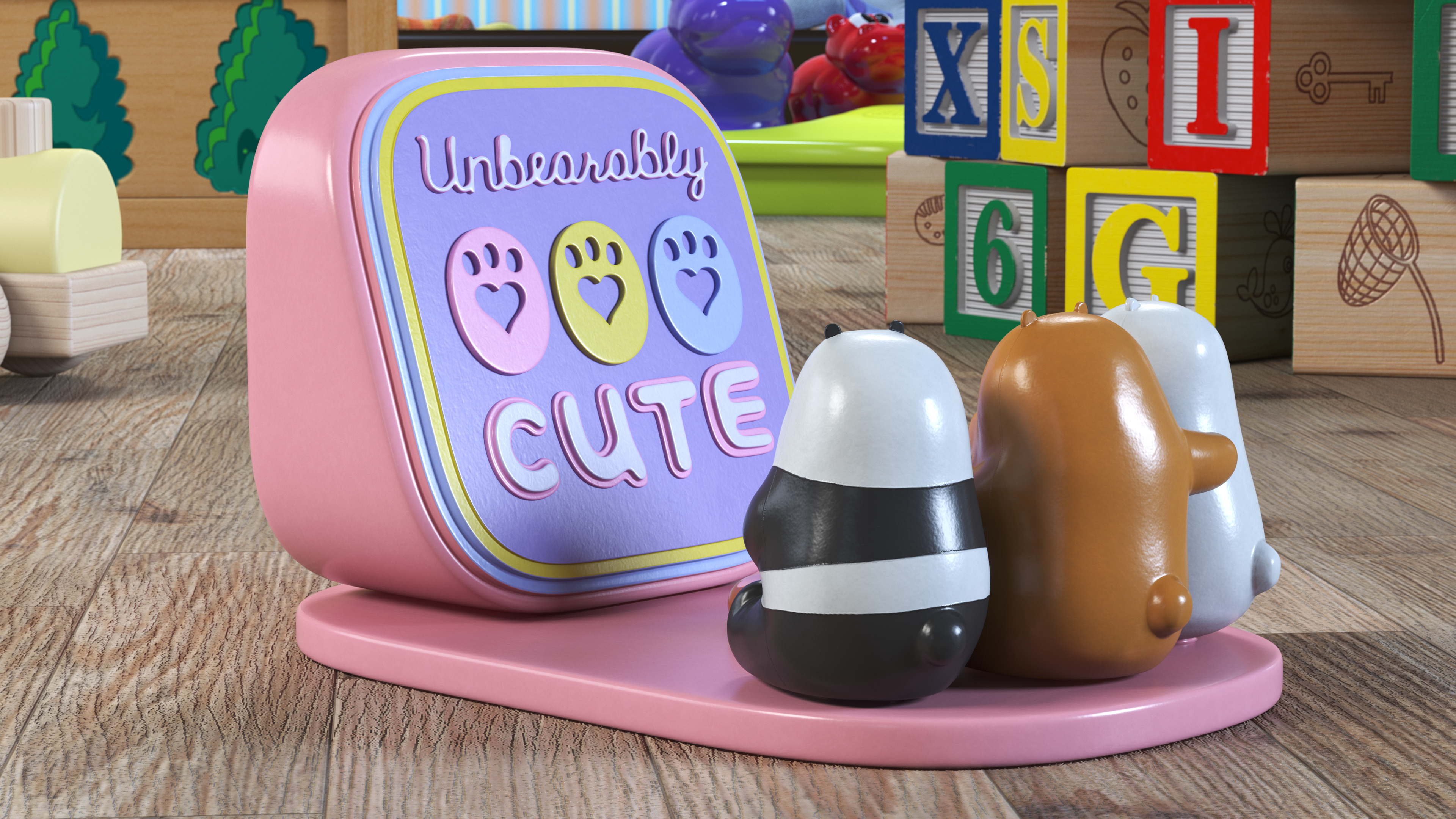 Phone Holder We Bare Bears Unbearably Cute