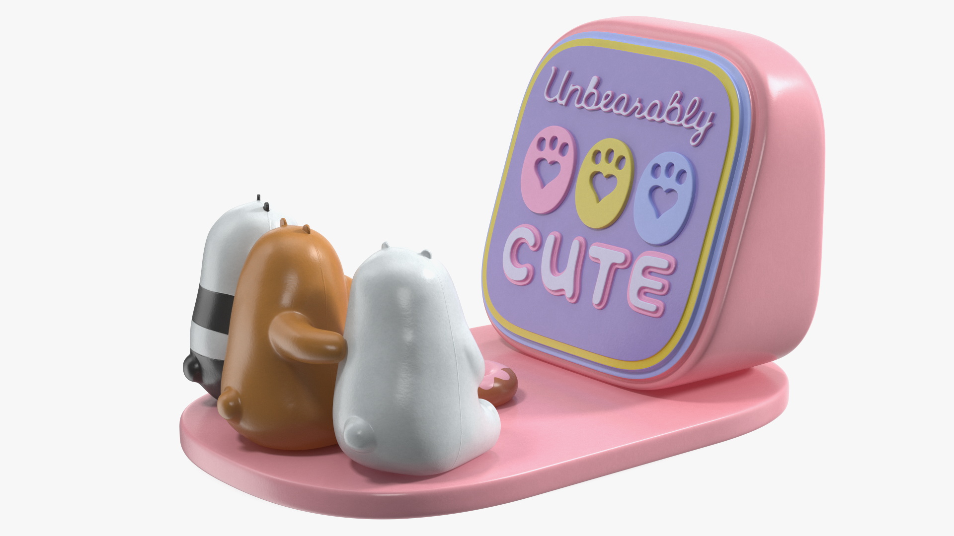 Phone Holder We Bare Bears Unbearably Cute 3D