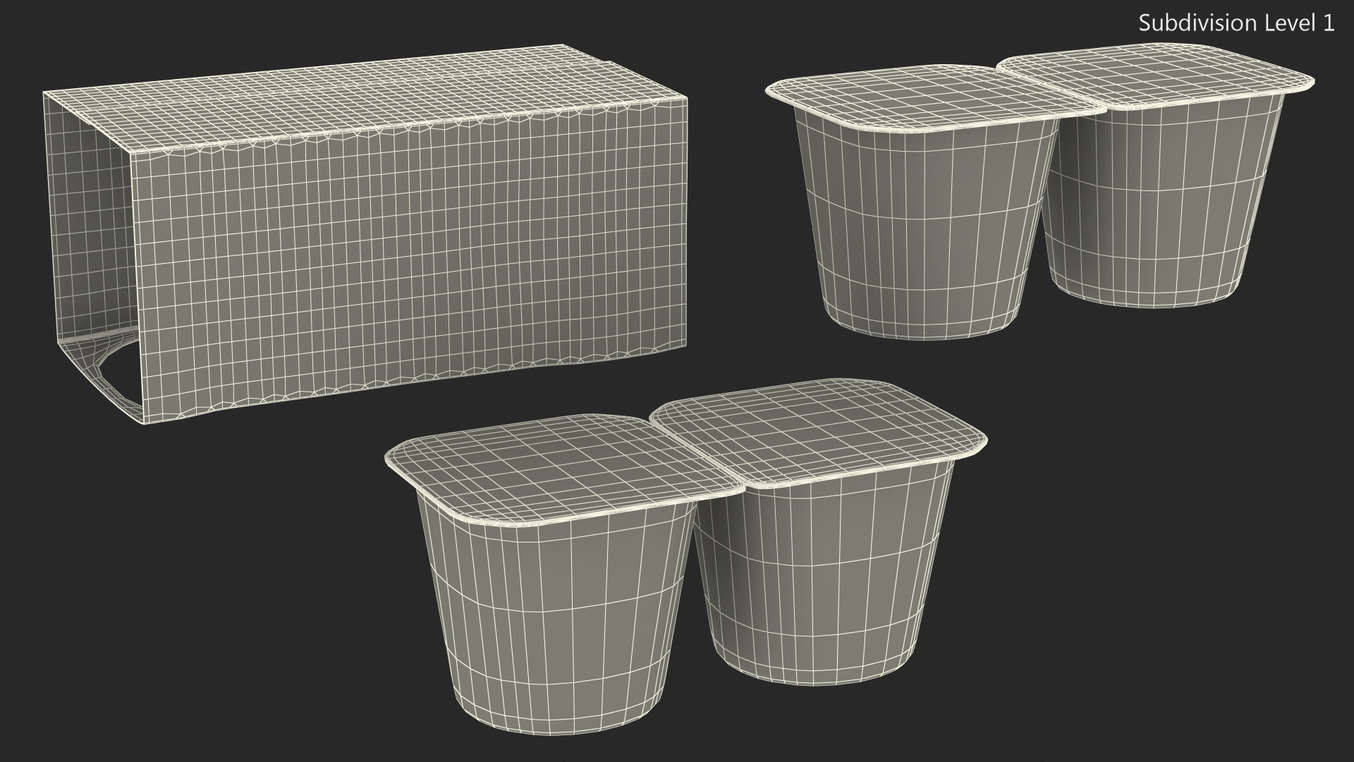 3D Blueberry Gerber Yogurt Pack model