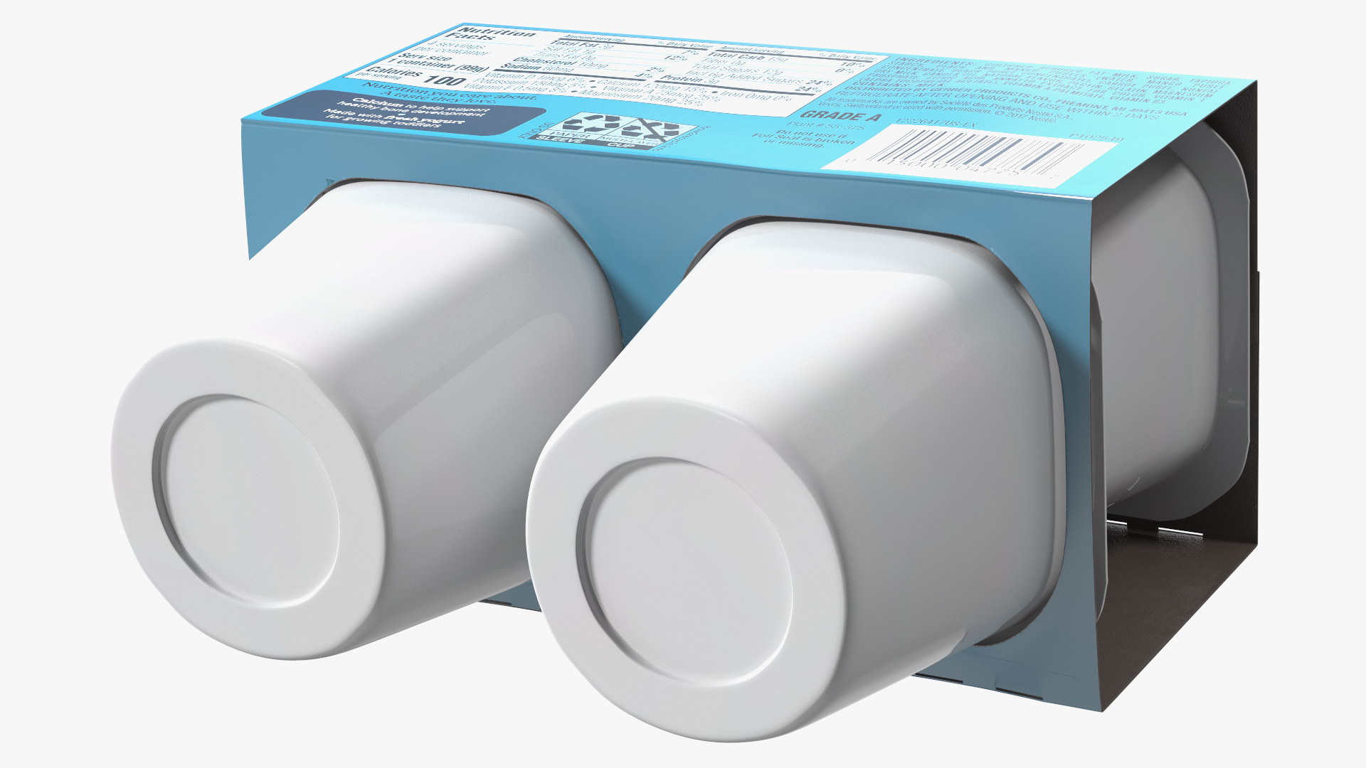 3D Blueberry Gerber Yogurt Pack model