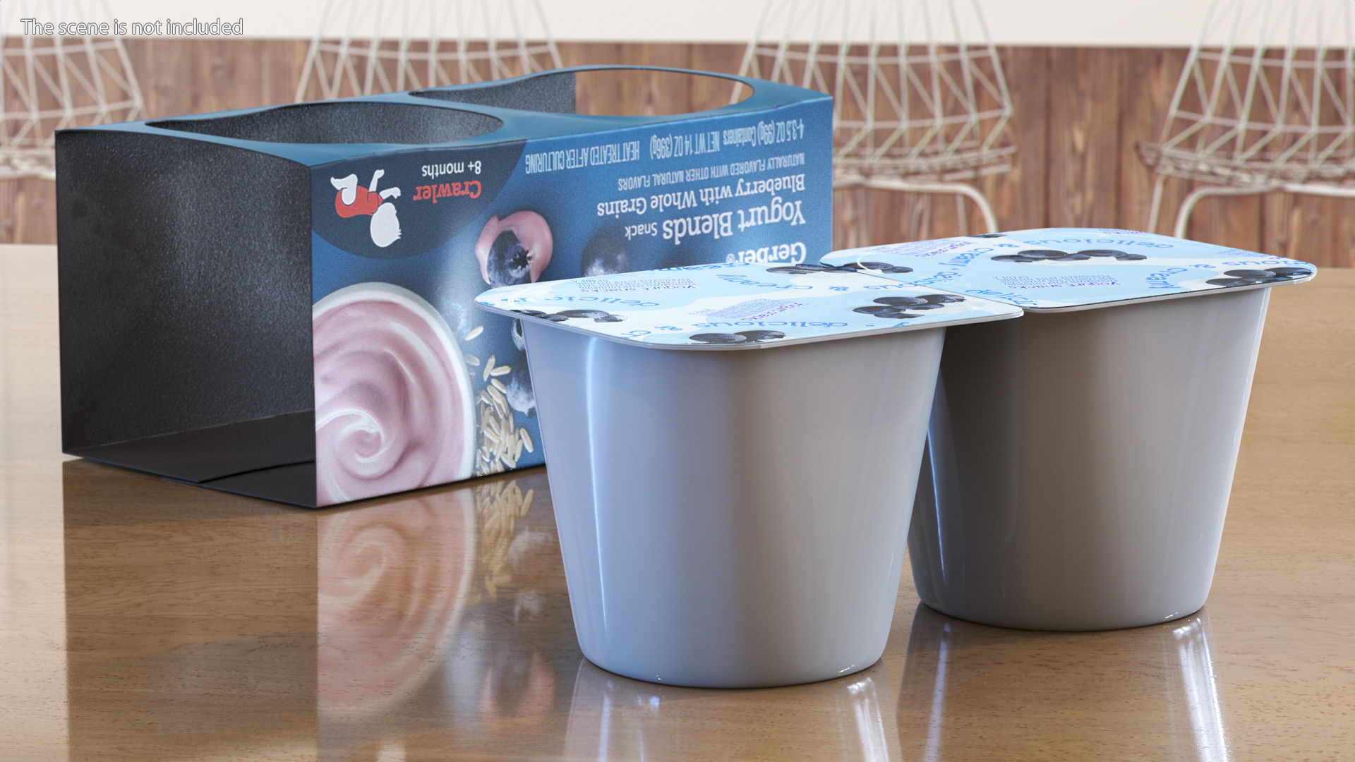 3D Blueberry Gerber Yogurt Pack model