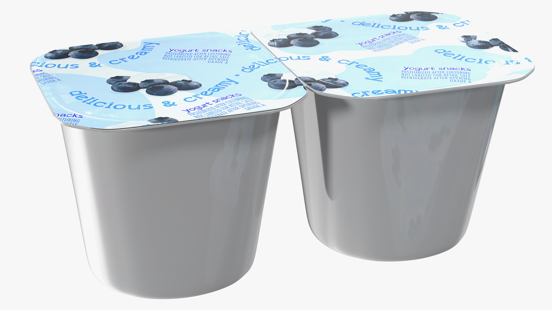 3D Blueberry Gerber Yogurt Pack model