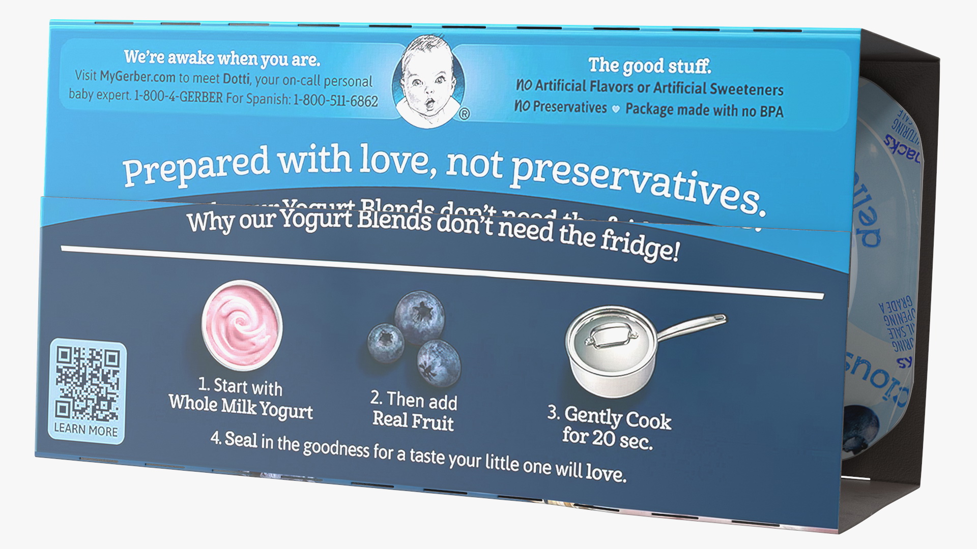 3D Blueberry Gerber Yogurt Pack model