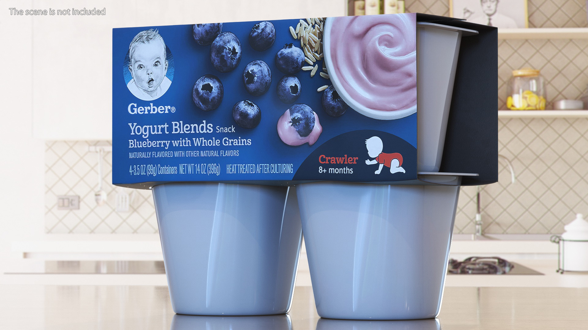 3D Blueberry Gerber Yogurt Pack model