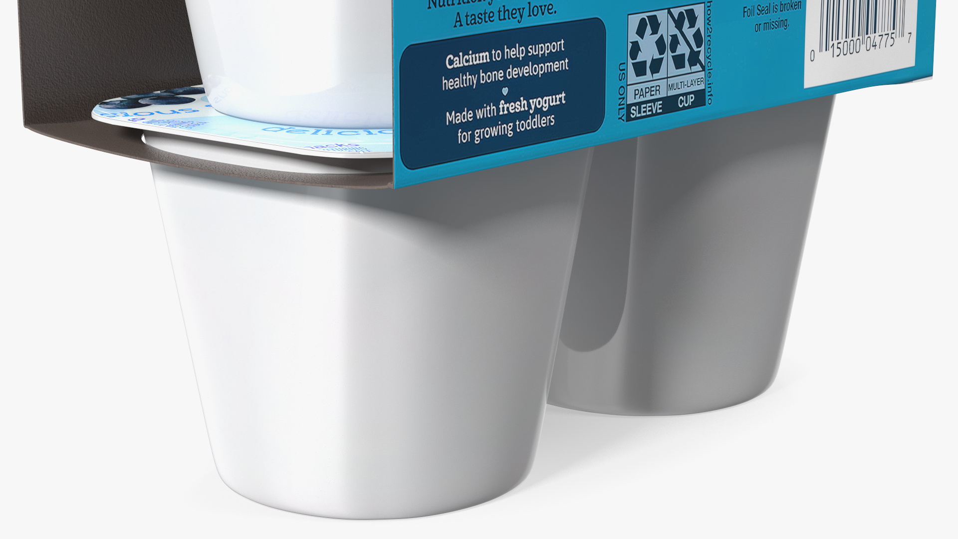 3D Blueberry Gerber Yogurt Pack model