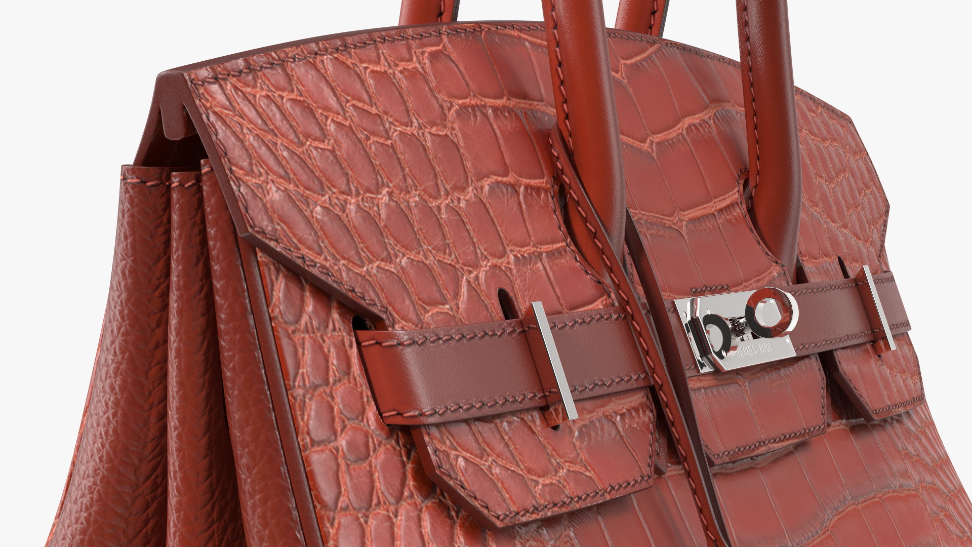 Hermes Birkin Bag Alligator 3D