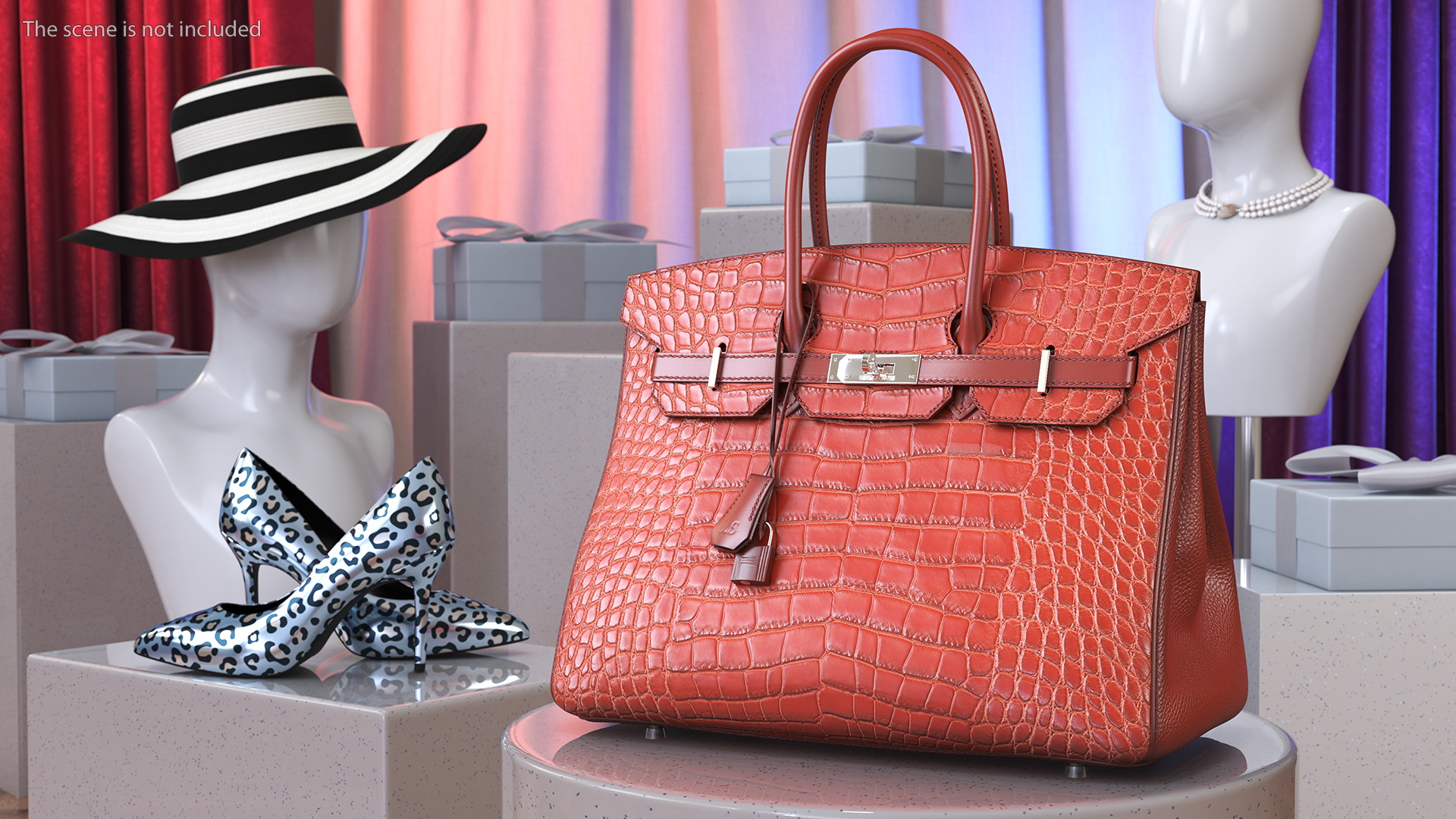 Hermes Birkin Bag Alligator 3D