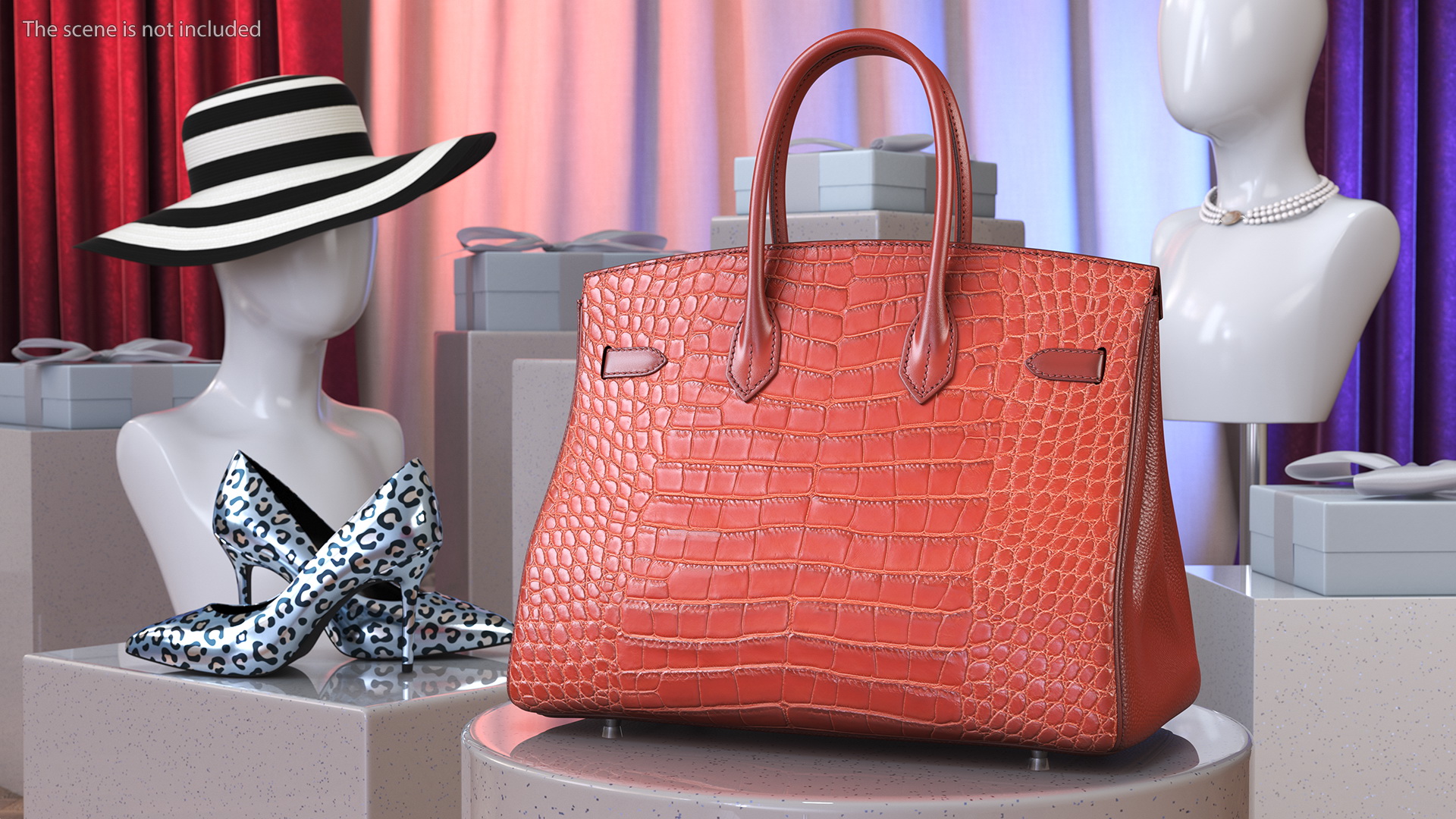 Hermes Birkin Bag Alligator 3D