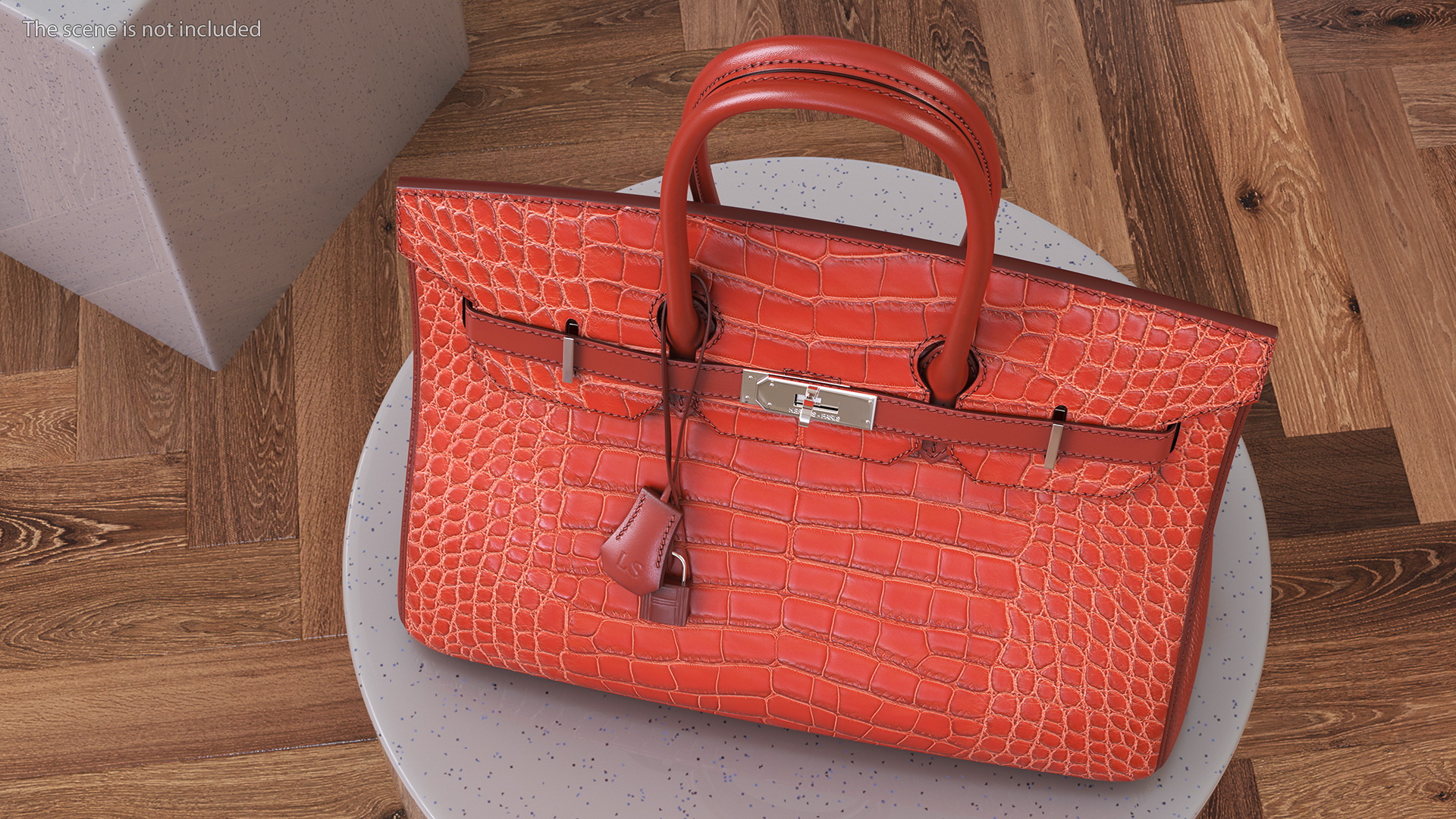 Hermes Birkin Bag Alligator 3D
