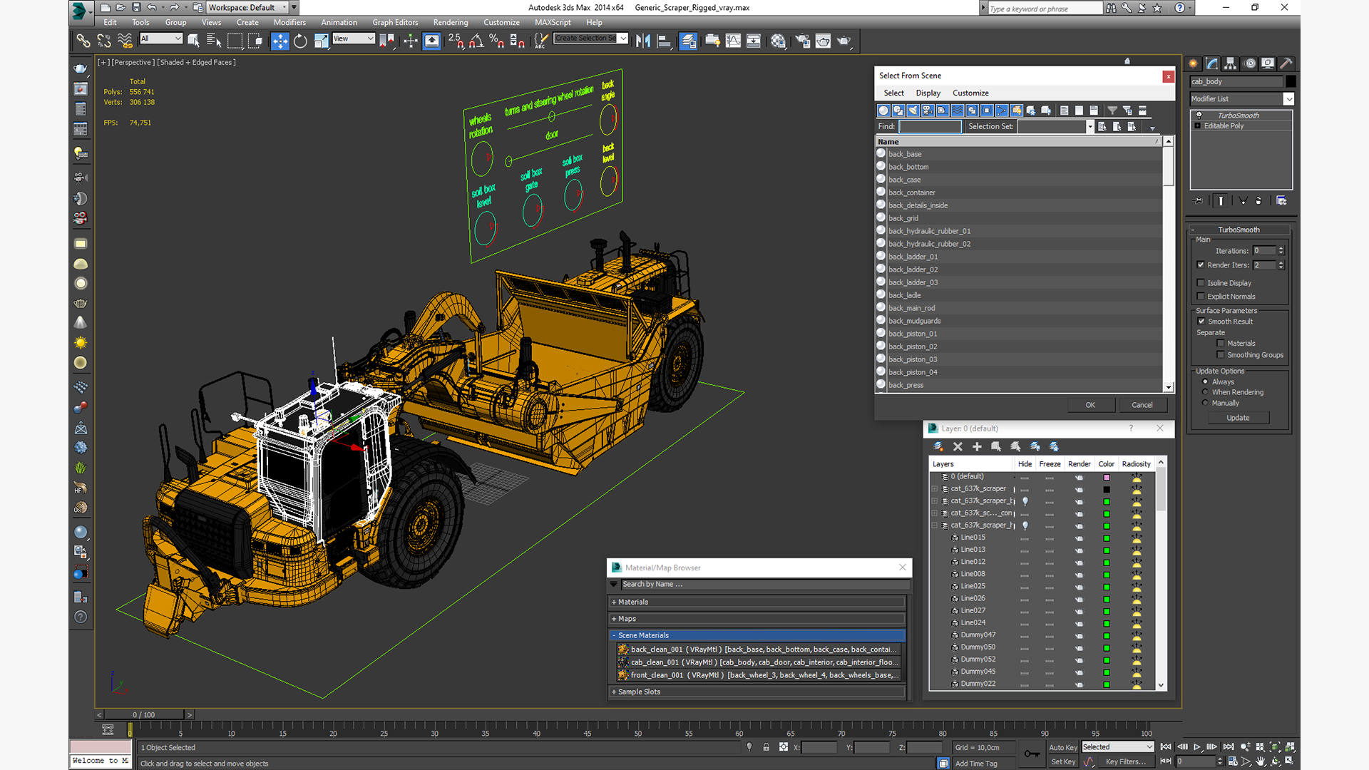 Generic Scraper Rigged 3D