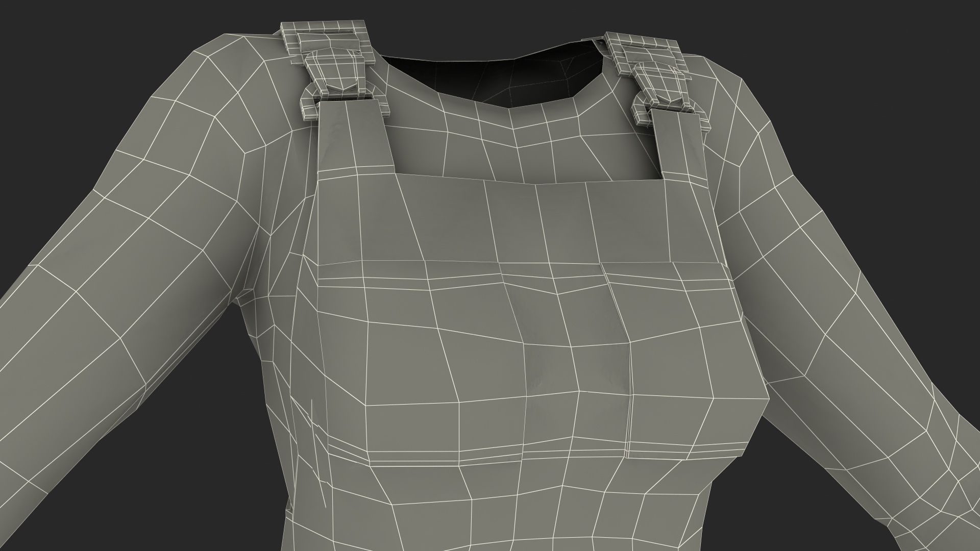 3D model Gardener Clothes Set for Women