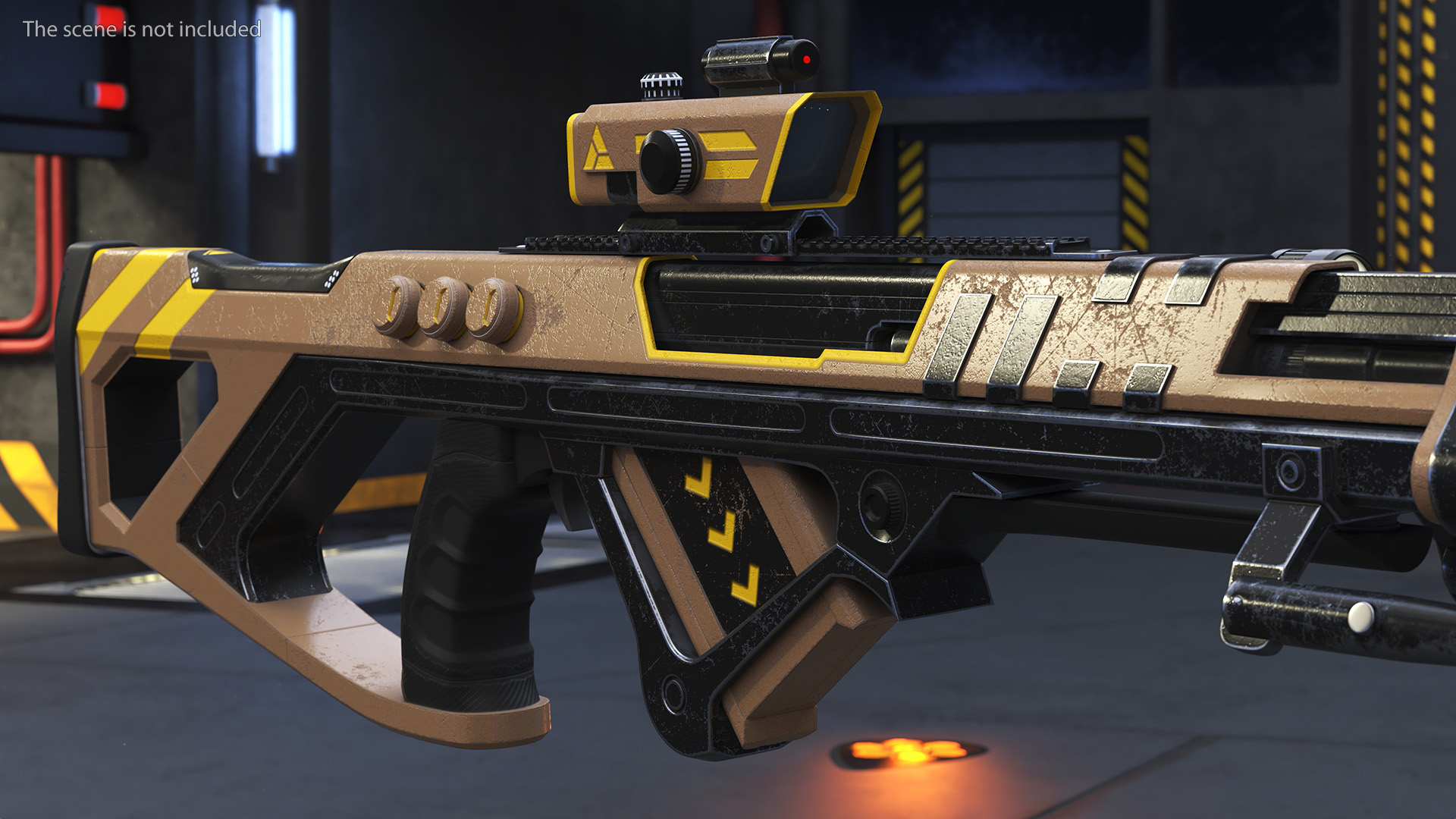 Futuristic Assault Rifle 3D model