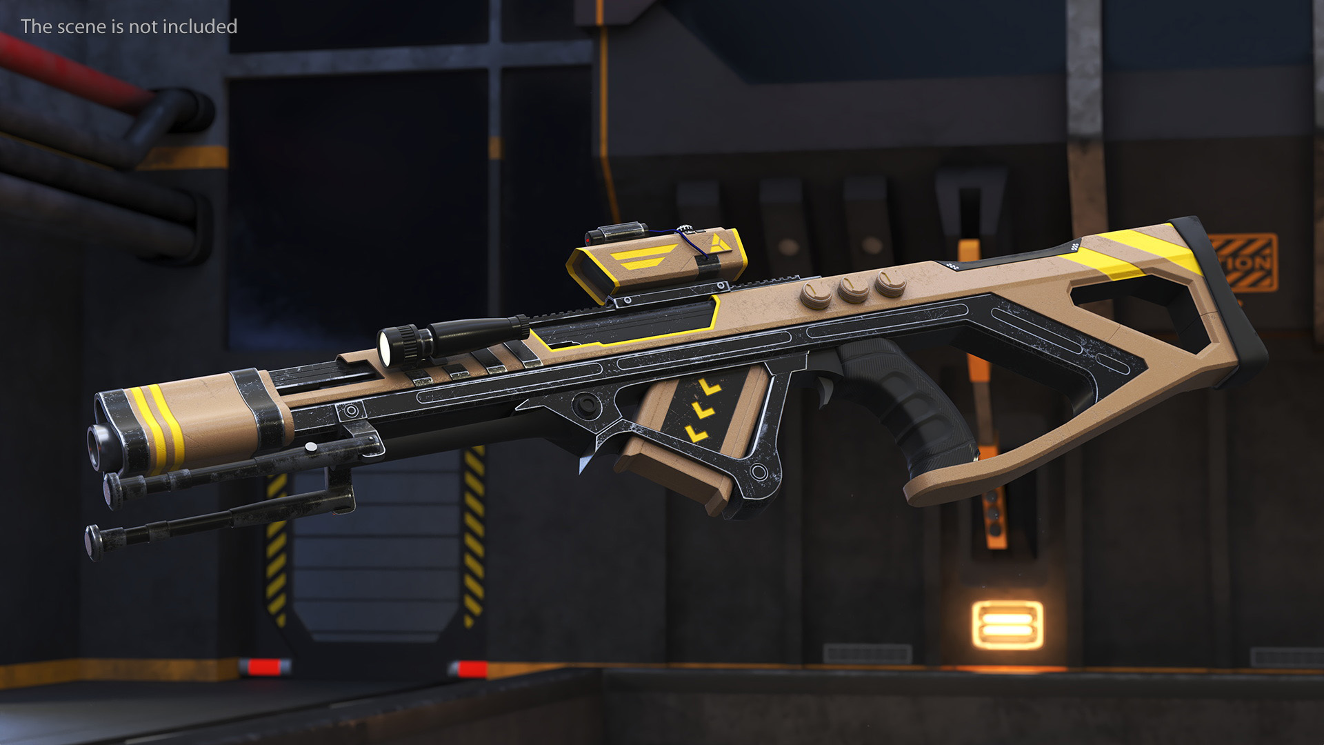 Futuristic Assault Rifle 3D model