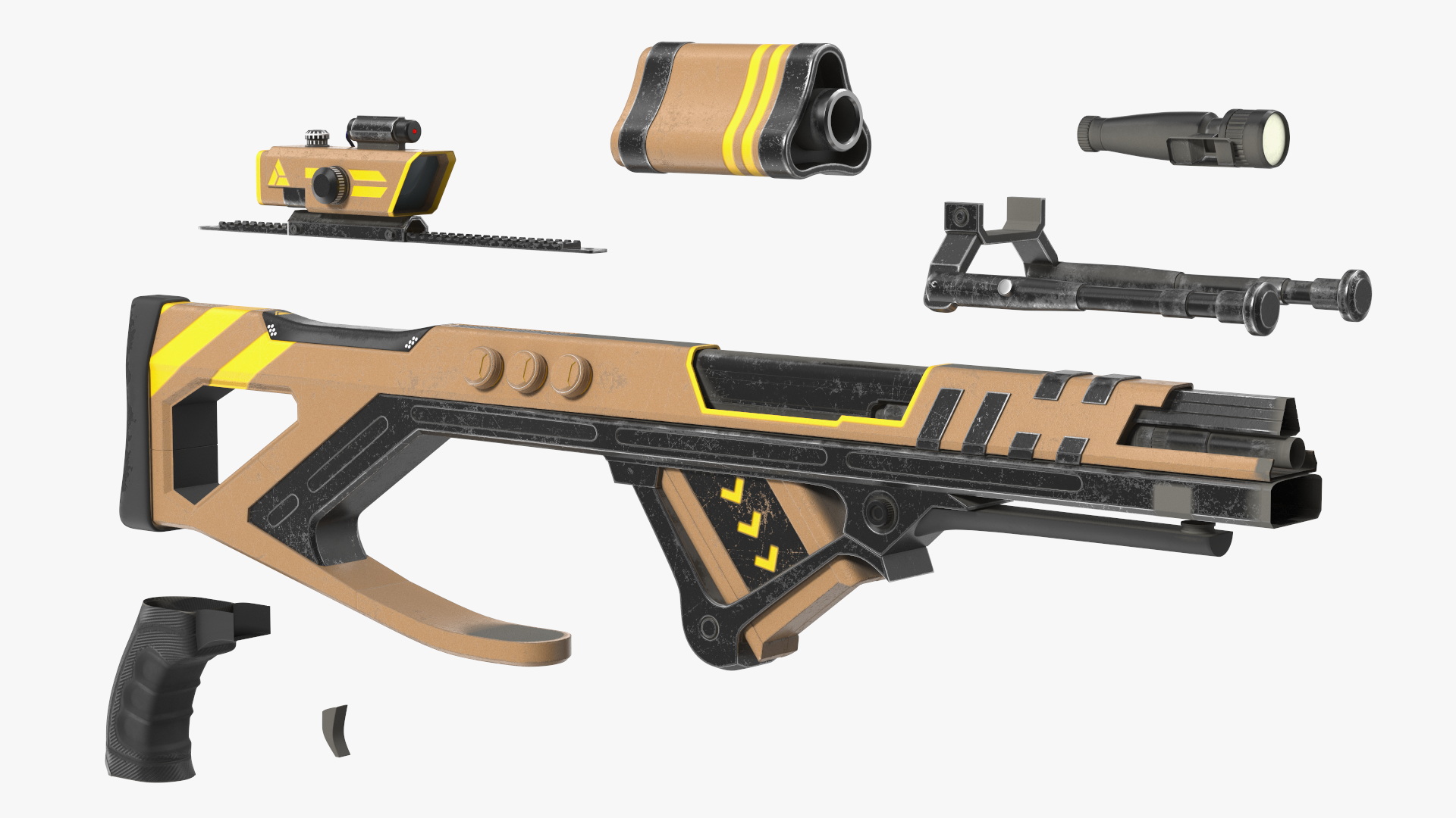 Futuristic Assault Rifle 3D model