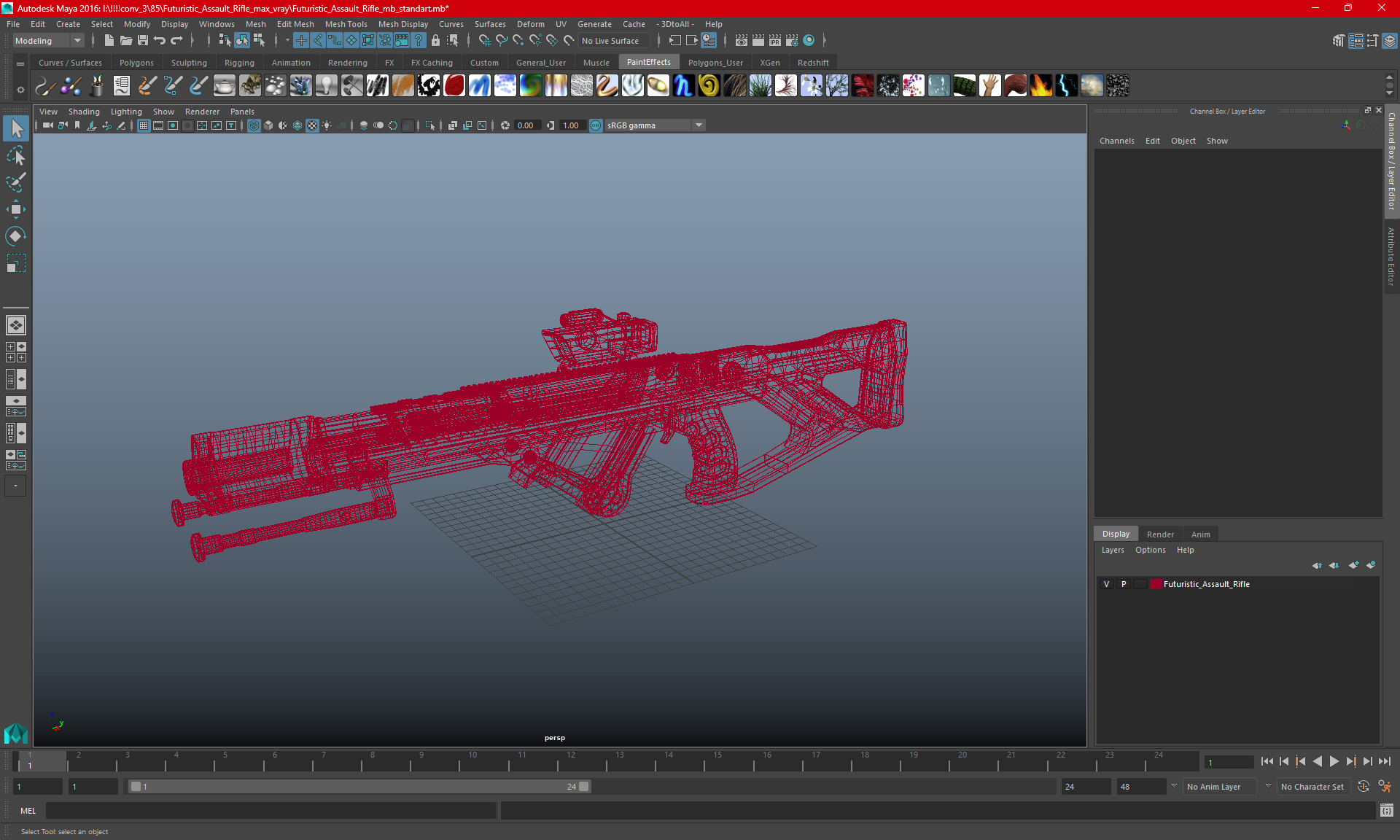Futuristic Assault Rifle 3D model