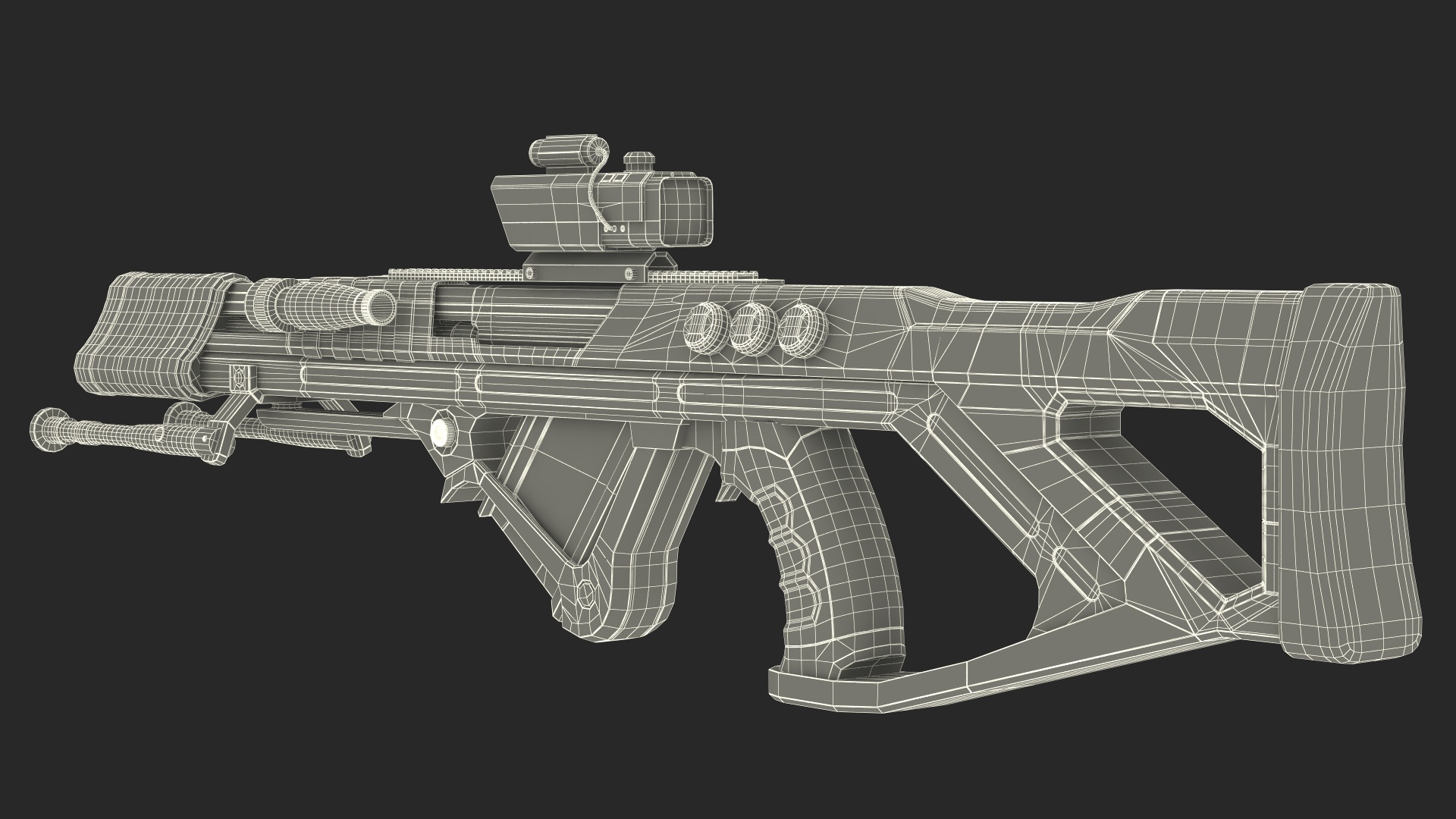 Futuristic Assault Rifle 3D model
