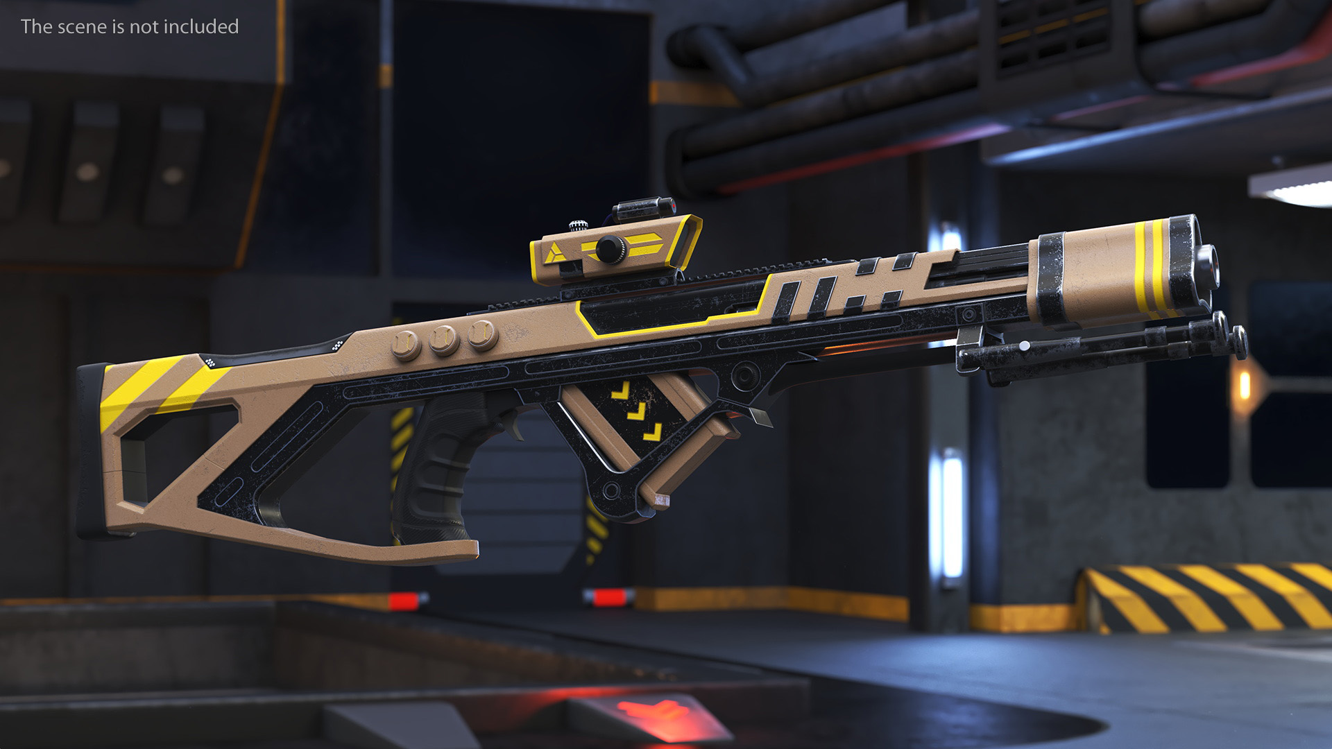 Futuristic Assault Rifle 3D model