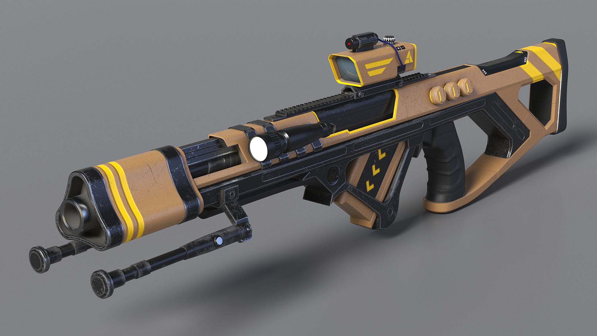 Futuristic Assault Rifle 3D model