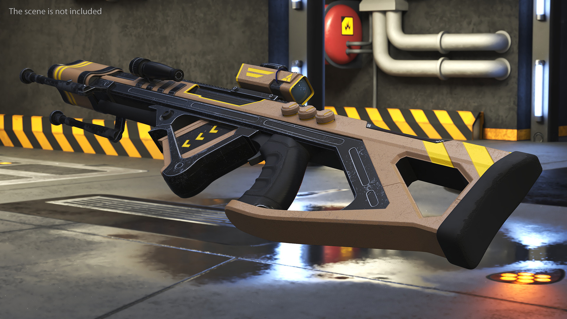 Futuristic Assault Rifle 3D model