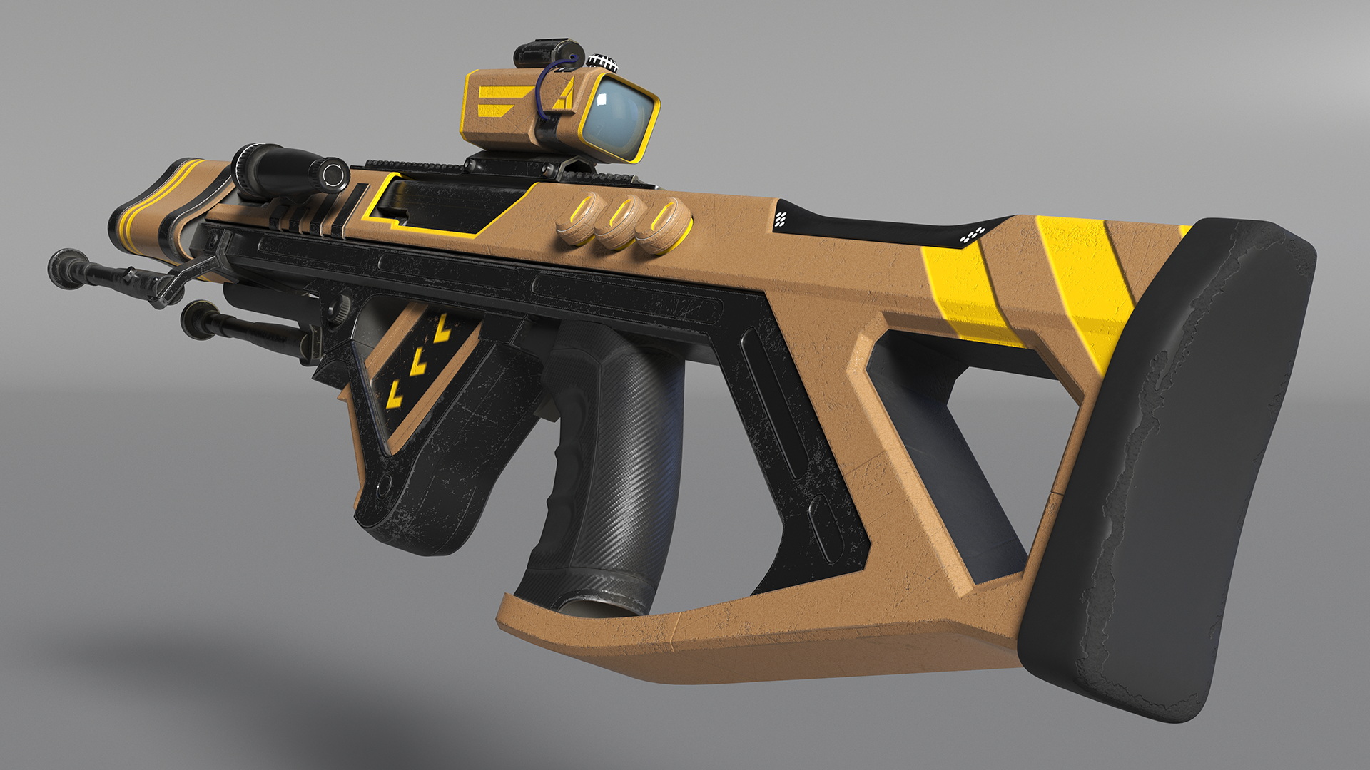Futuristic Assault Rifle 3D model