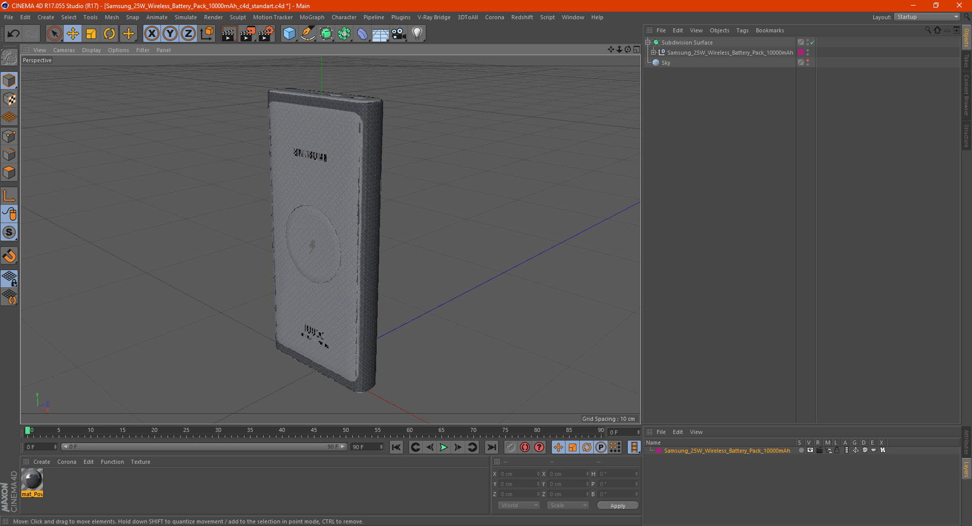 Samsung 25W Wireless Battery Pack 10000mAh 3D