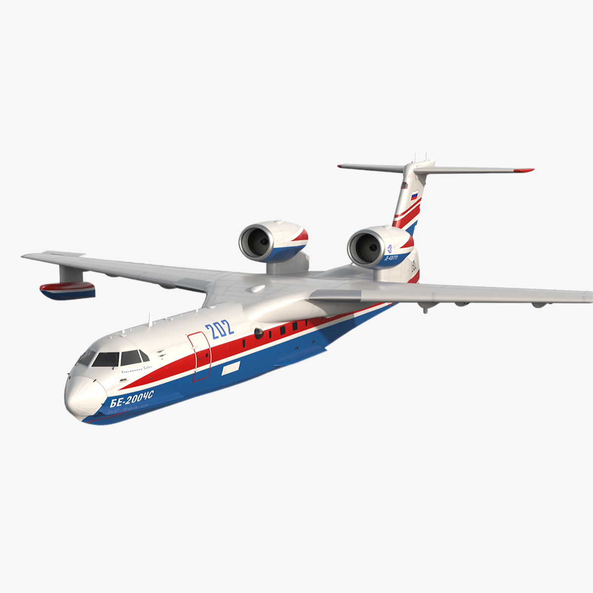 3D model Beriev Be 200 Altair Aircraft Rigged for Maya