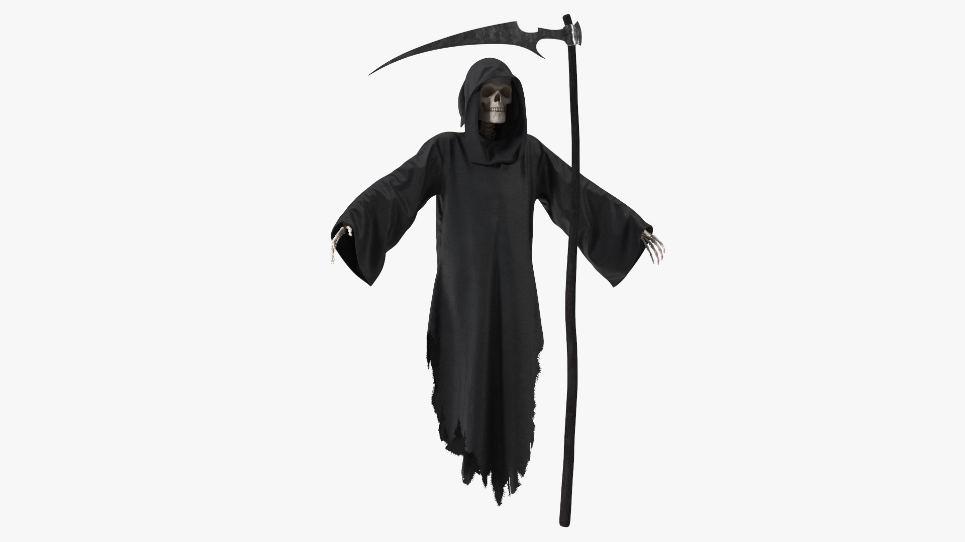 Grim Reaper with Scythe Set Rigged 3D model