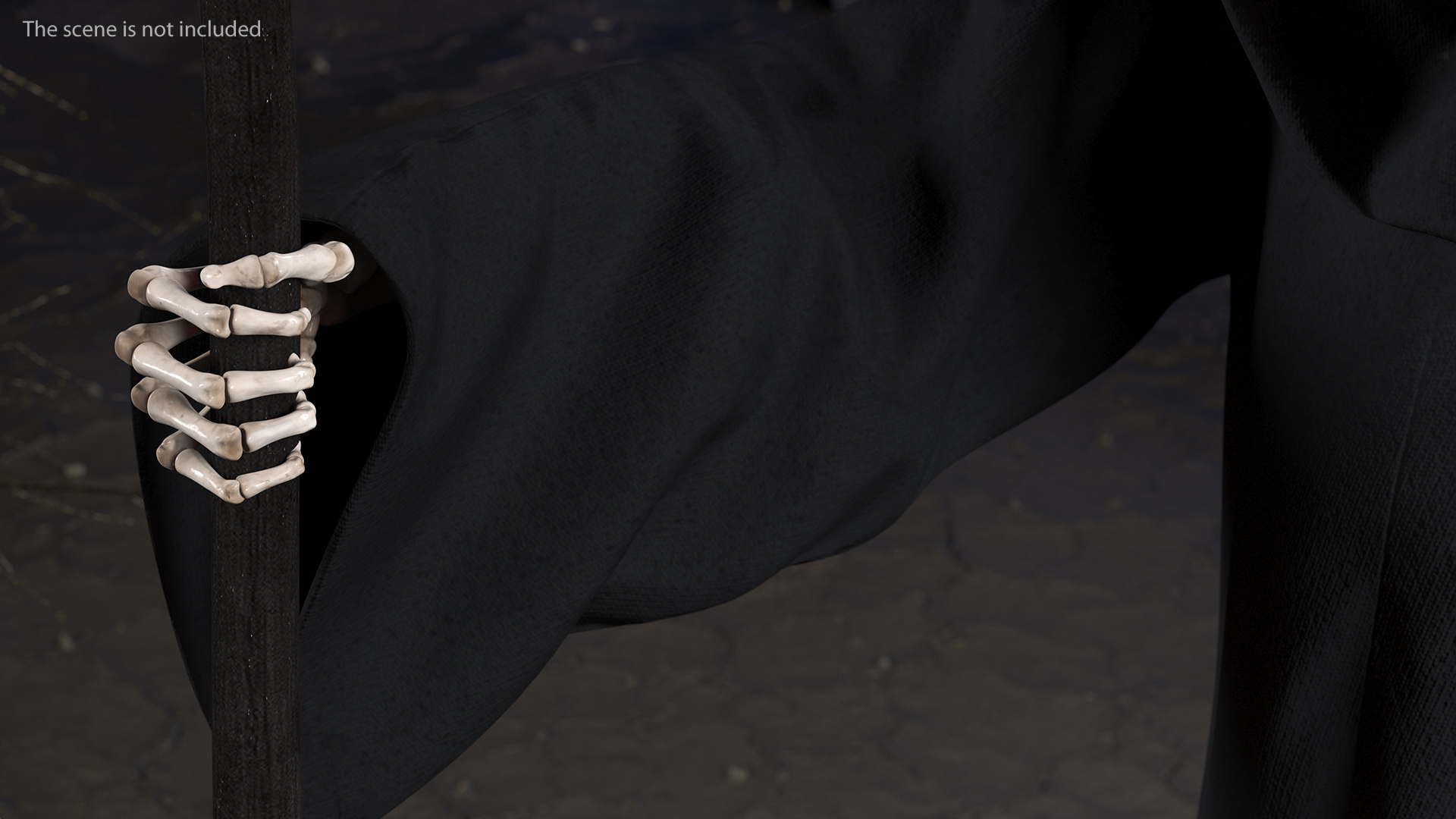 Grim Reaper with Scythe Set Rigged 3D model
