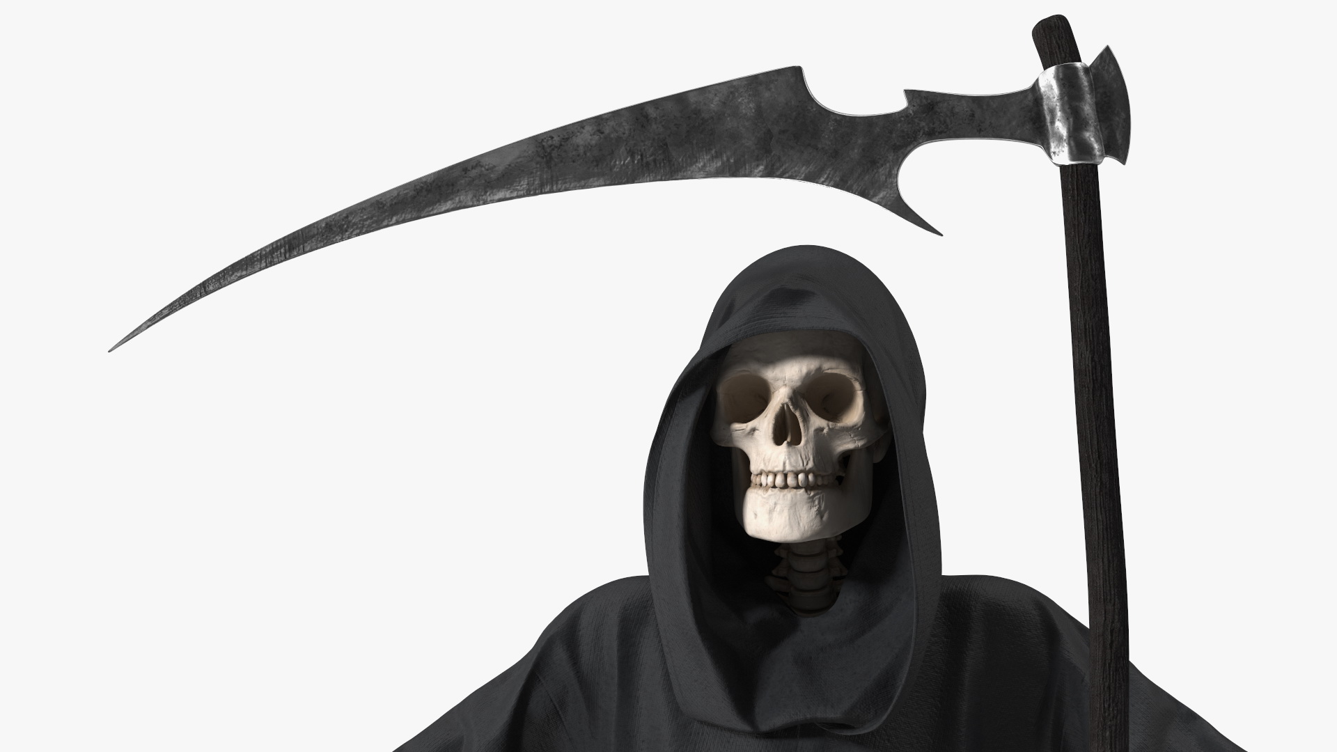 Grim Reaper with Scythe Set Rigged 3D model