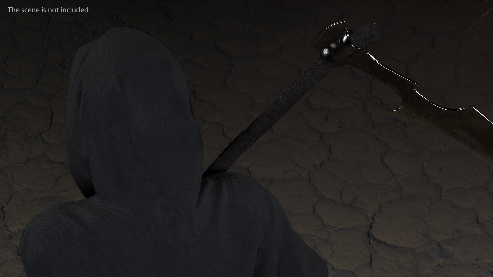 Grim Reaper with Scythe Set Rigged 3D model