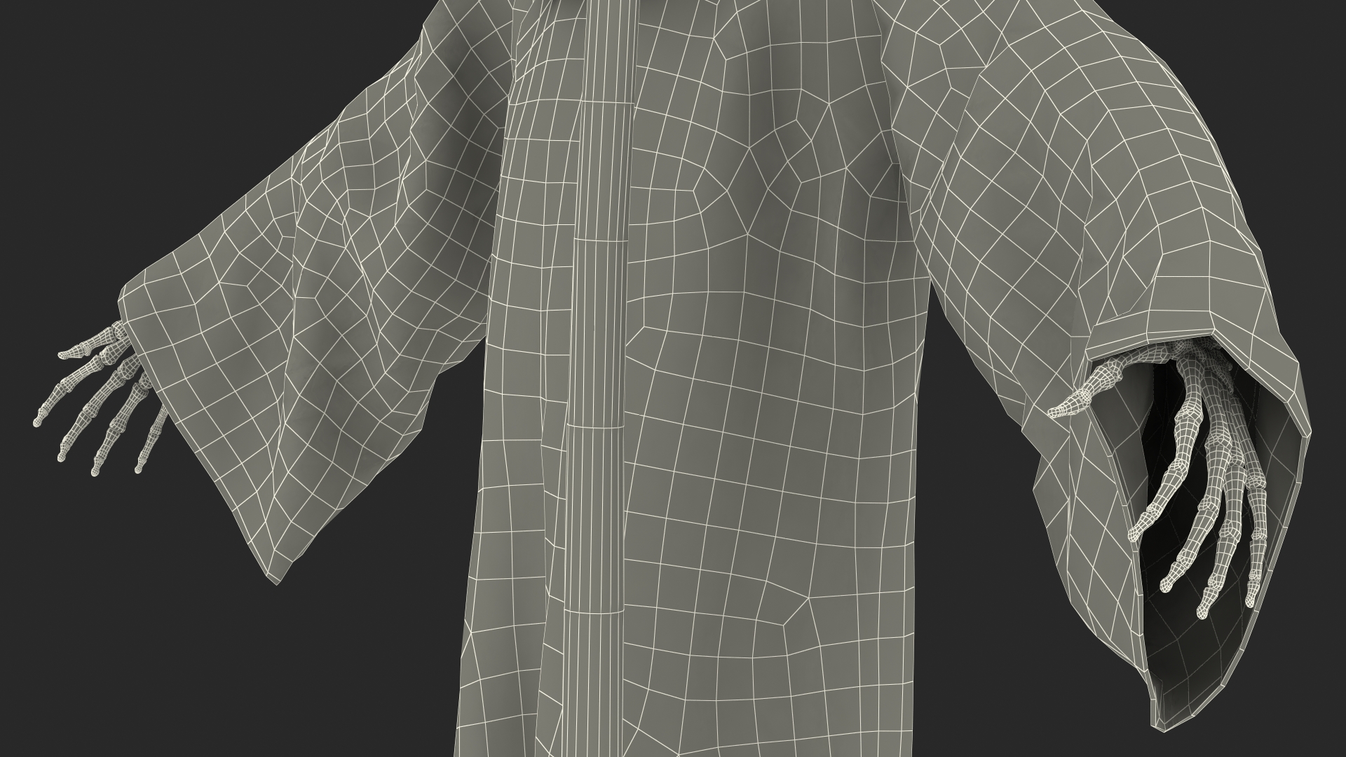 Grim Reaper with Scythe Set Rigged 3D model