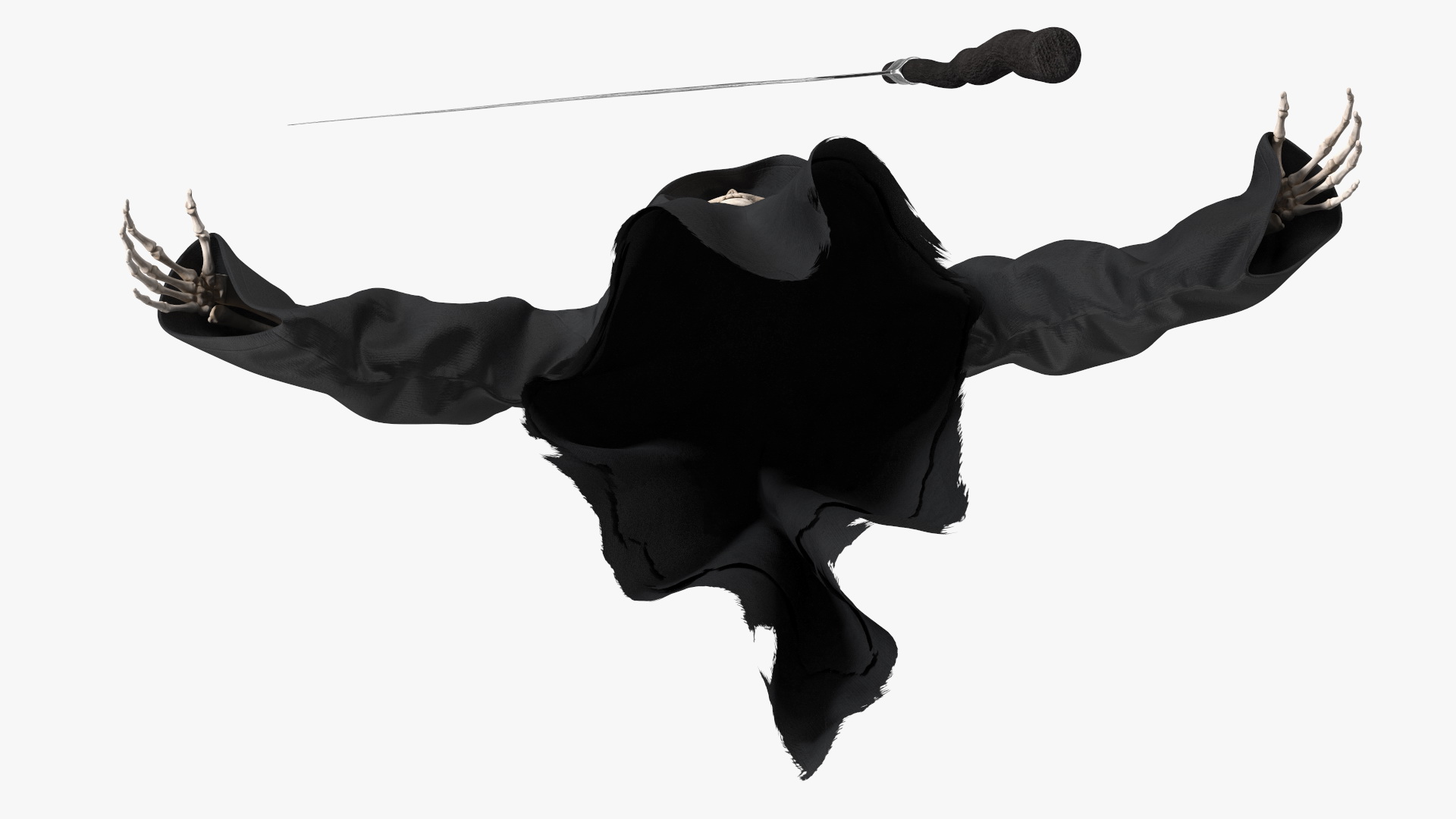 Grim Reaper with Scythe Set Rigged 3D model