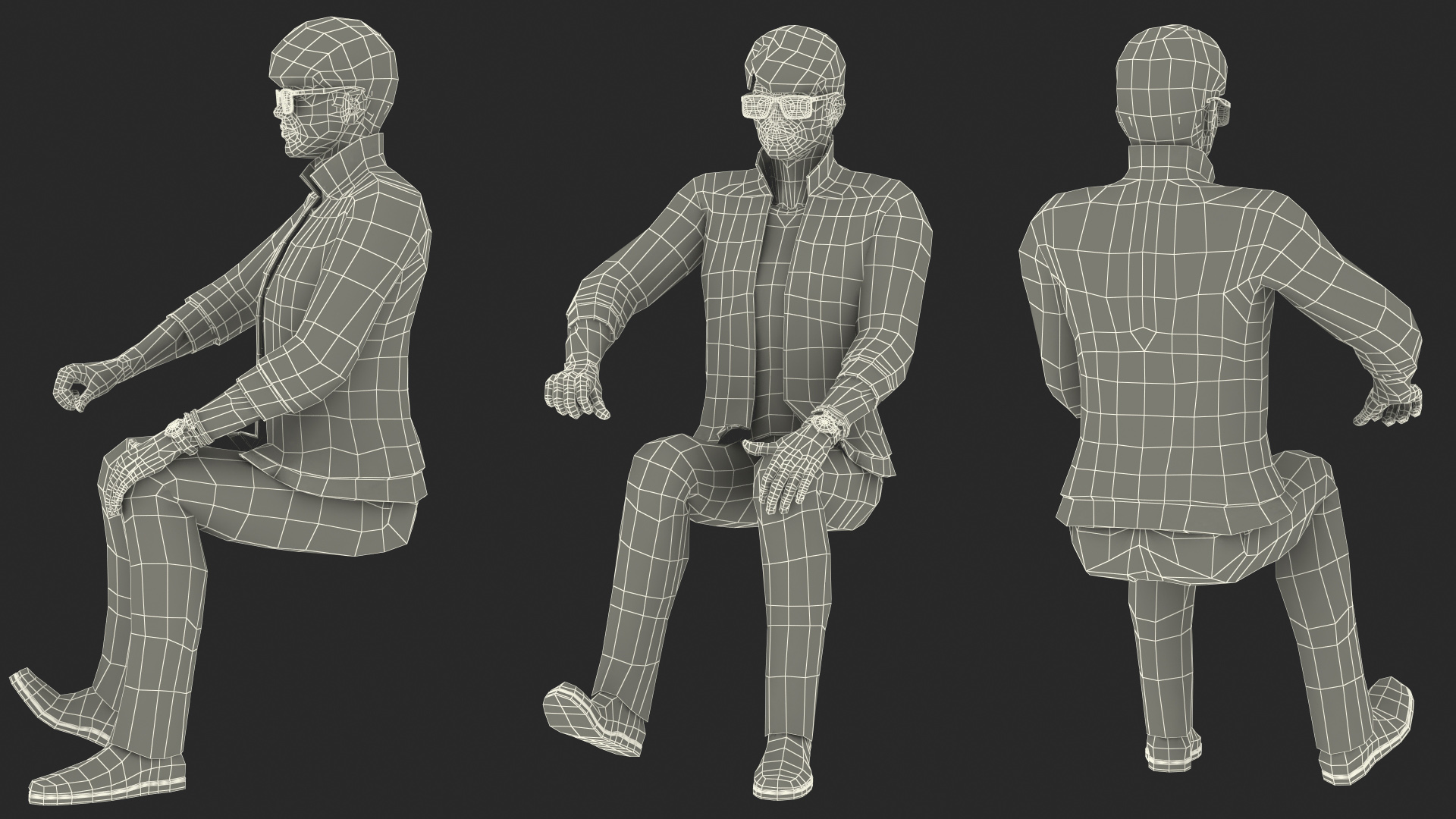 3D model Virtual Reality 7D with Teenage Boy