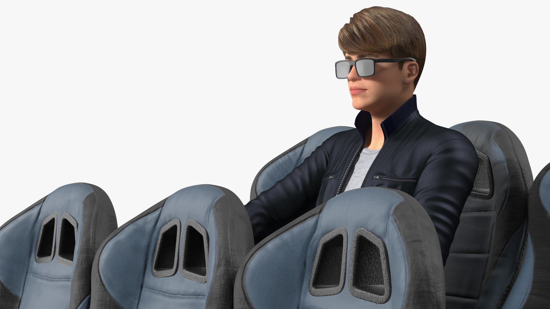 3D model Virtual Reality 7D with Teenage Boy