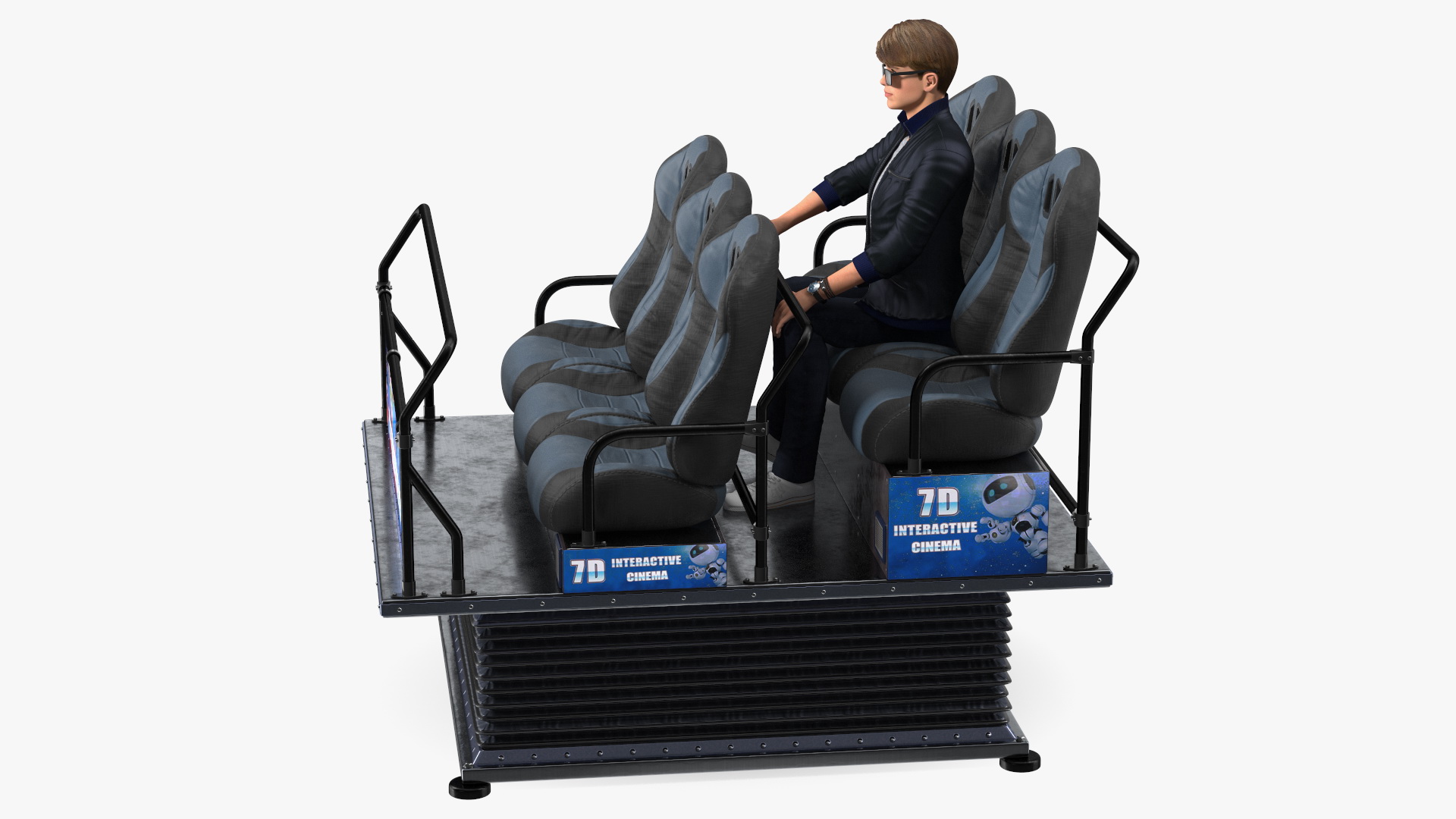 3D model Virtual Reality 7D with Teenage Boy