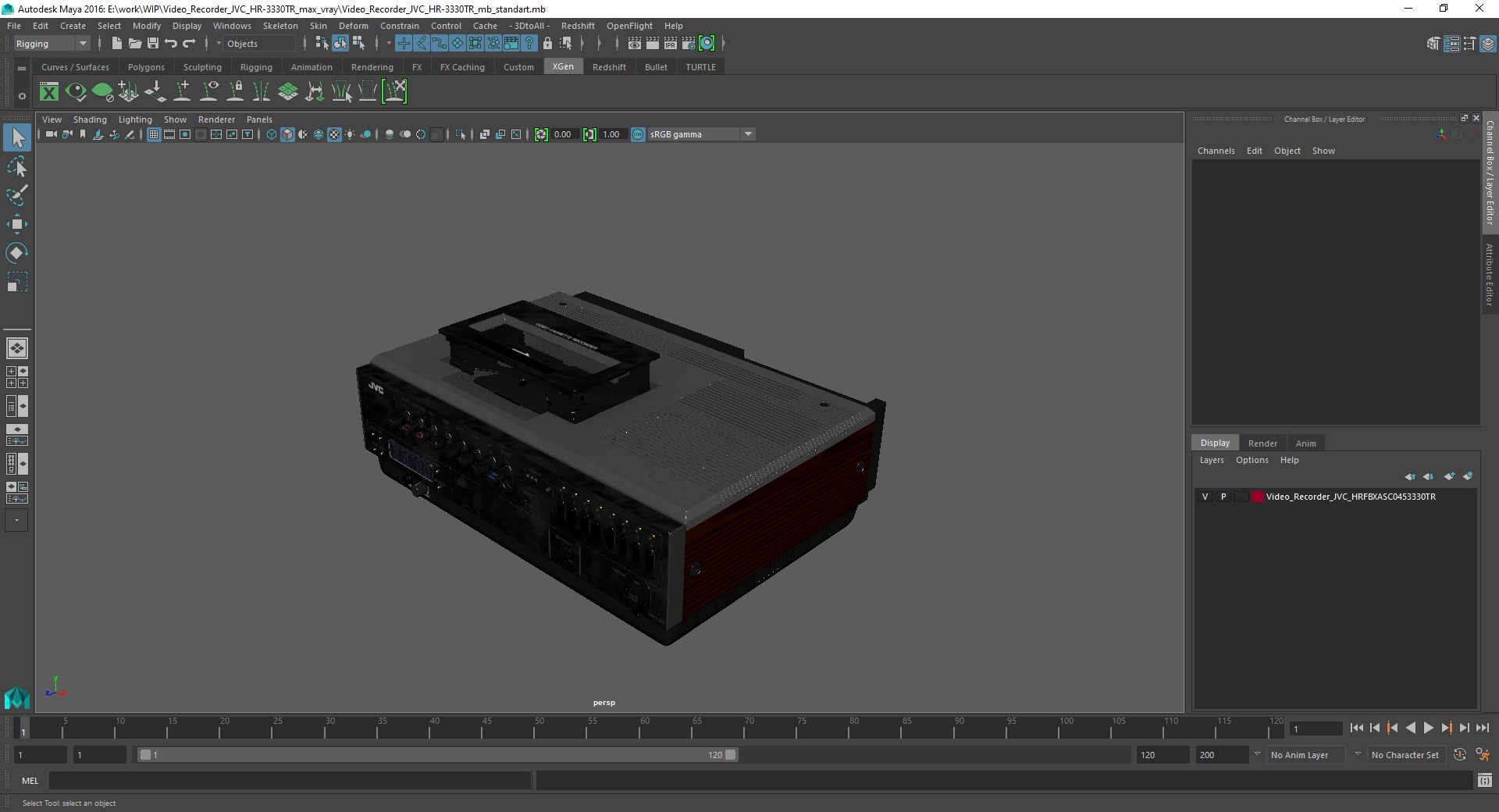 3D Video Recorder JVC HR-3330TR model